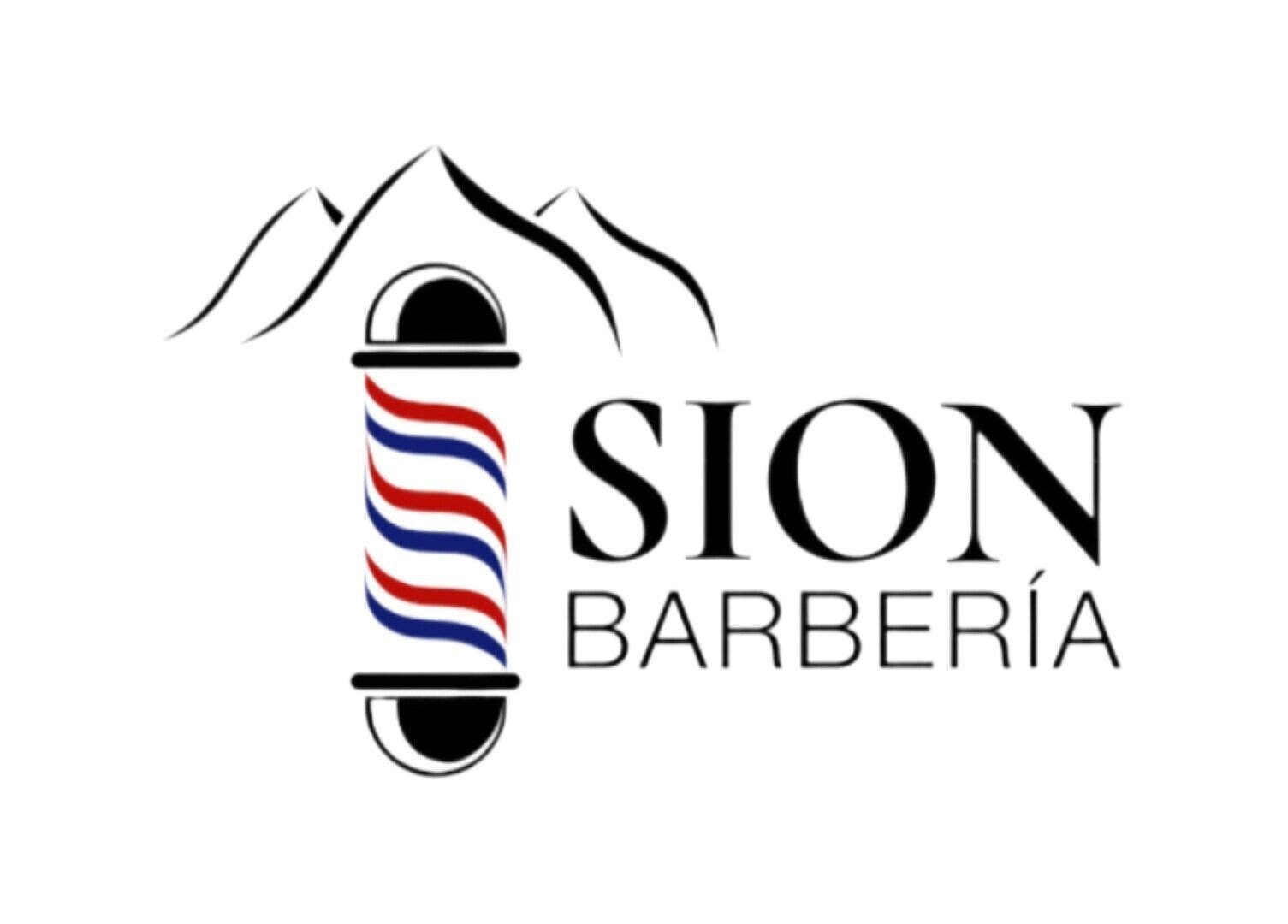 Logotipo de Barbería Sion en La Habana, La Habana, CU, destacando el emblemático poste de barbería.
