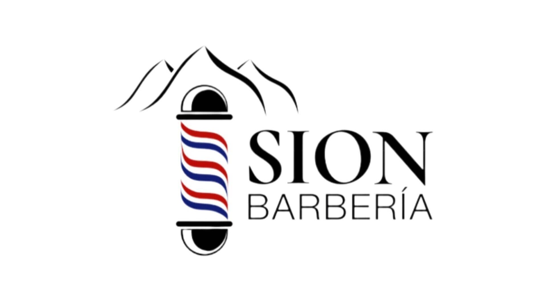 Logotipo de Barbería Sion en La Habana, La Habana, CU, destacando el emblemático poste de barbería.