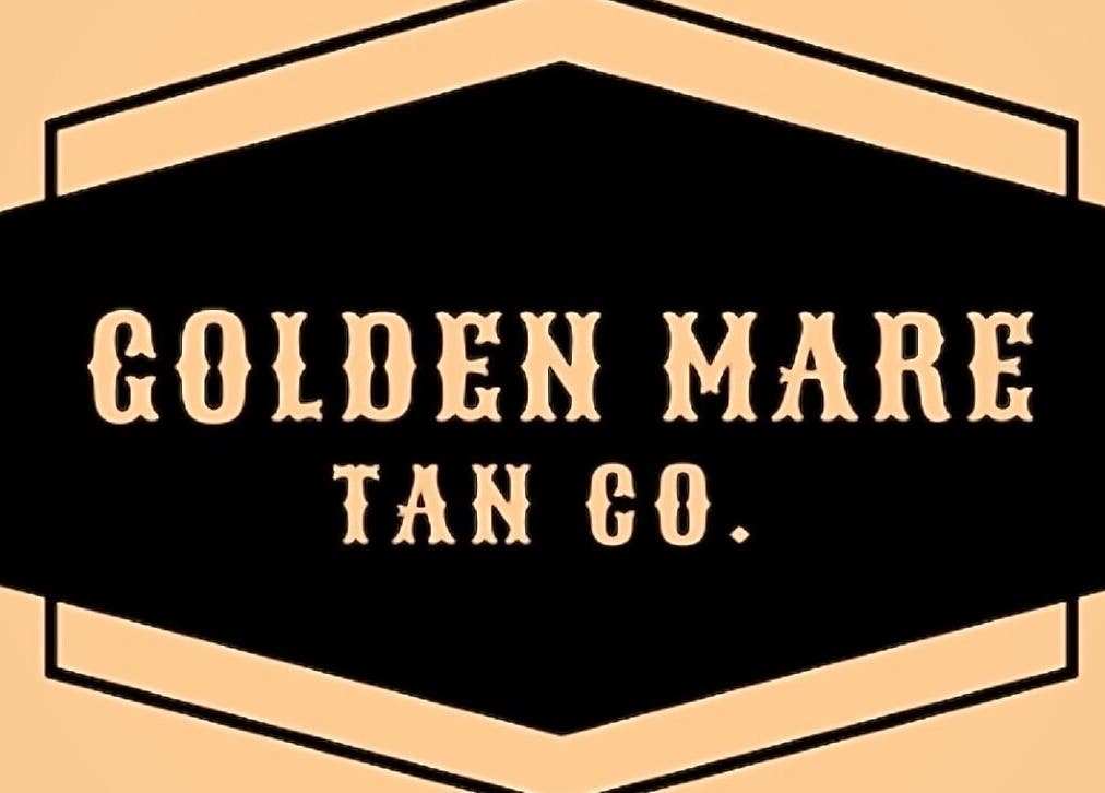 Golden Mare Tan Co. logo in Shawnee, Oklahoma, US, showcasing a unique hexagonal design.
