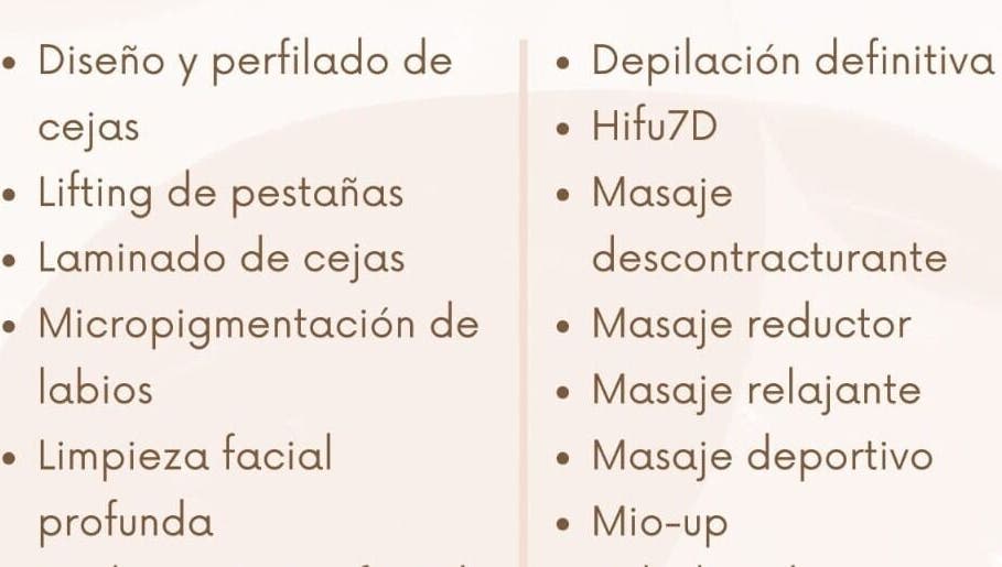 Lista de servicios de belleza en Day Sosa Estética, Sarandí, Provincia De Buenos Aires, AR.