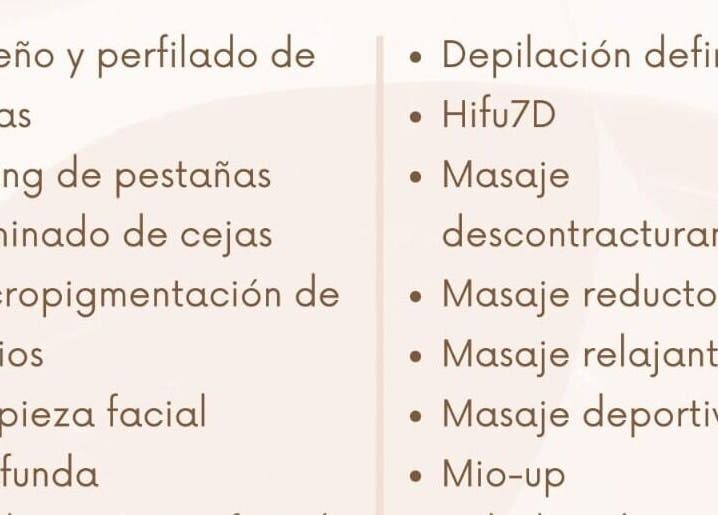 Lista de servicios de belleza en Day Sosa Estética, Sarandí, Provincia De Buenos Aires, AR.