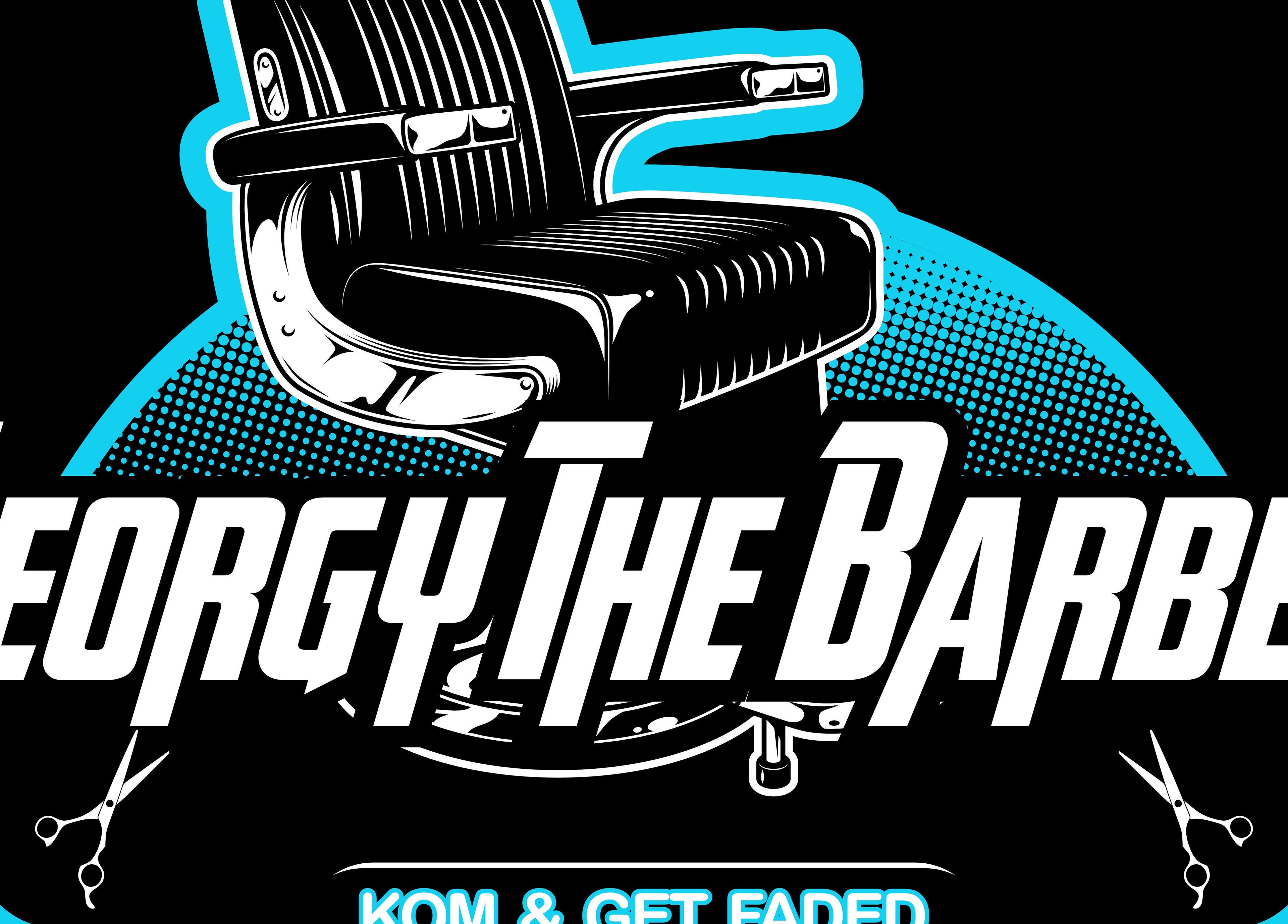 Stylized barber chair logo of Het Hoofd Kantoor in Paramaribo, Paramaribo, SR on a black background.