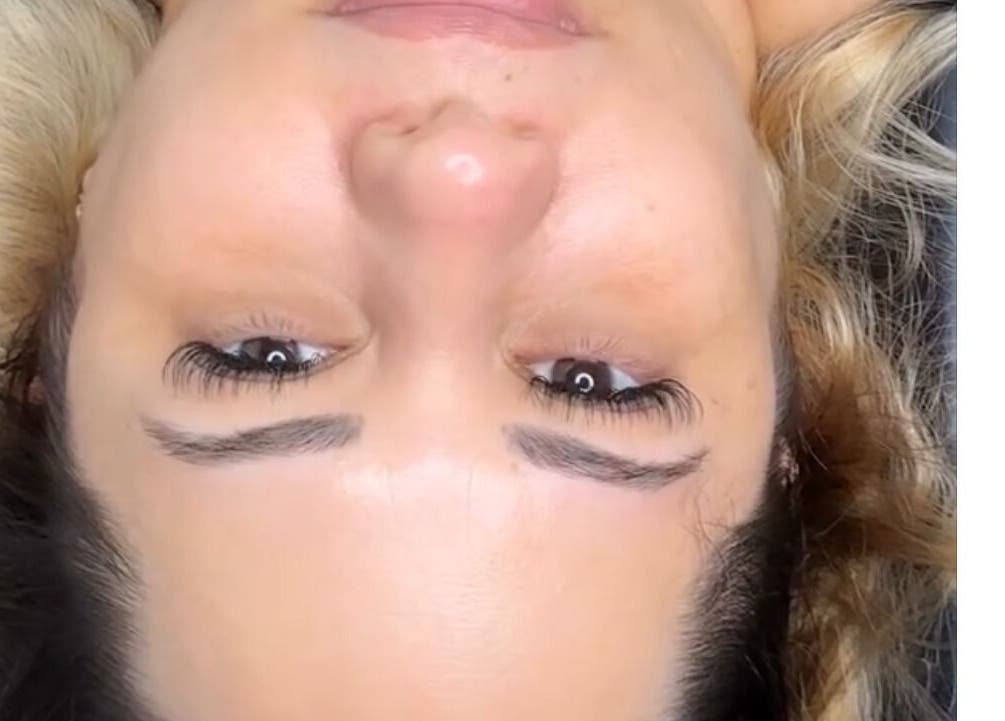 Close-up of lush lashes and brows at B’LuxRoseLashesllc in Orlando, Florida, US, enhancing natural beauty.