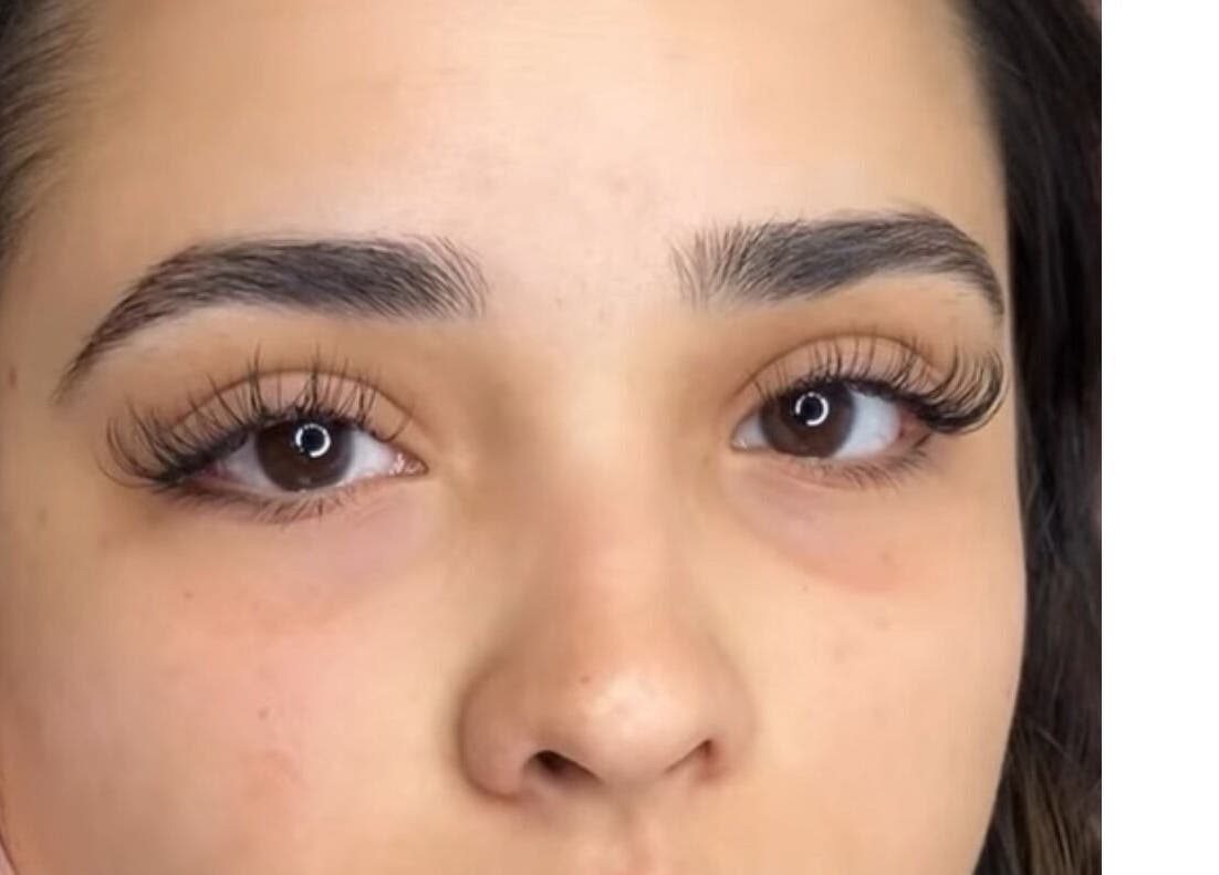 Close-up of elegant eyelash extensions at B’LuxRoseLashesllc in Orlando, Florida, US.