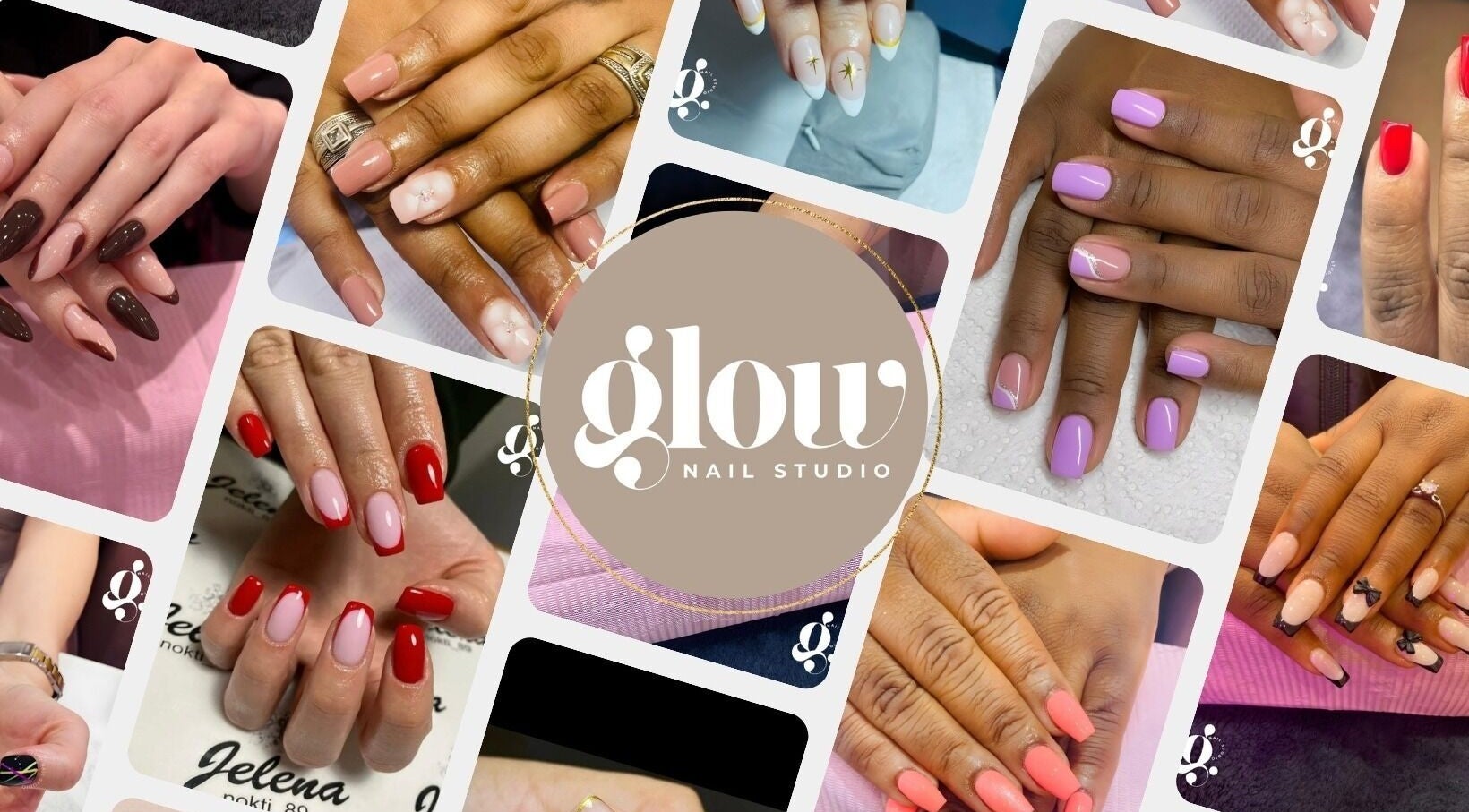 Diverse nail designs at Glow Nail Studio in Cape Town, Western Cape, ZA showcasing a variety of colorful manicures.