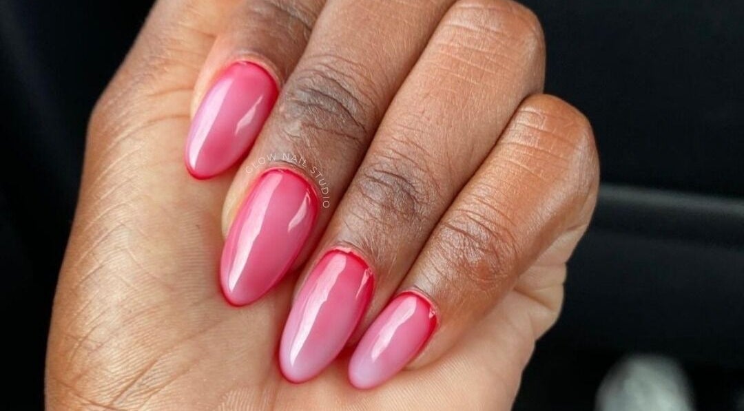 Vibrant pink nails from Glow Nail Studio in Cape Town, Western Cape, ZA showcasing expert manicure artistry.