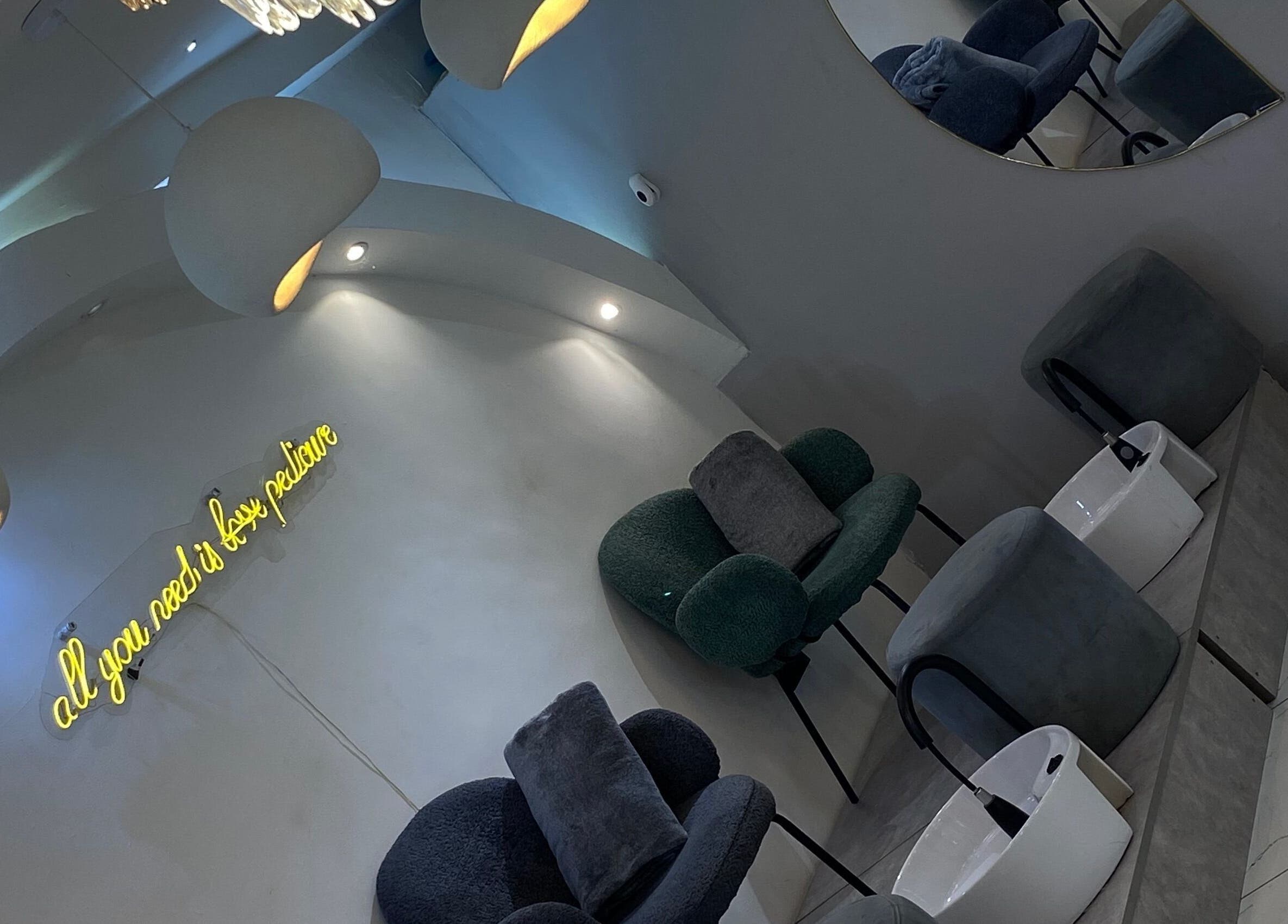 Luxurious seating area at Everything Nails & Spa, Accra, Greater Accra Region, GH showcasing a tranquil ambiance.