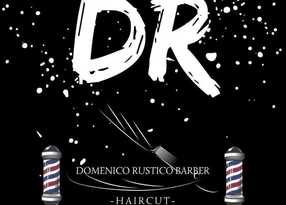 Logo di DRbarber a Delianuova, IT con dettagli artistici distintivi e motivi barber tradizionali.