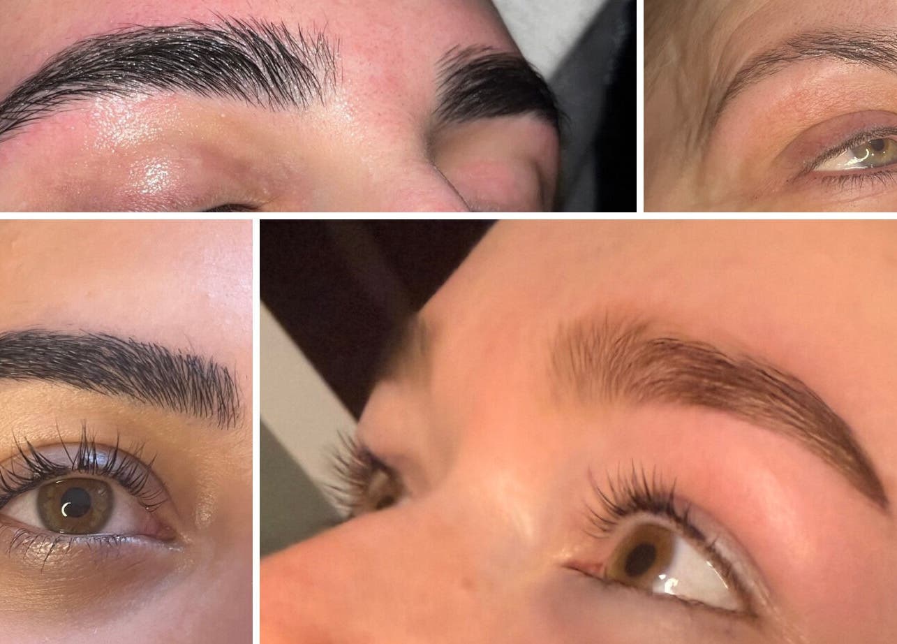 Expertly shaped eyebrows showcased at R.M.Beauty and Spa, Evesham, England, GB for a refined look.