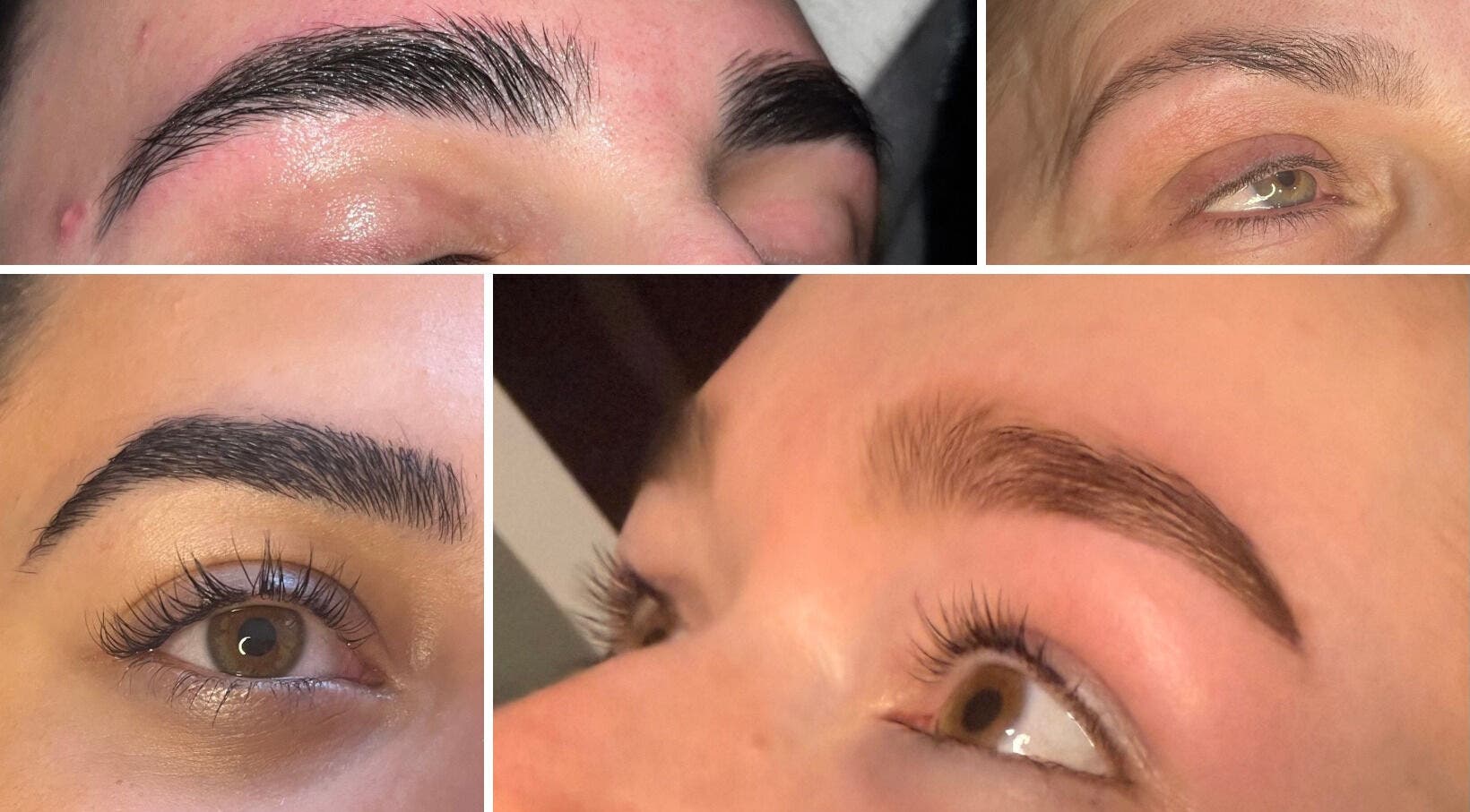 Expertly shaped eyebrows showcased at R.M.Beauty and Spa, Evesham, England, GB for a refined look.