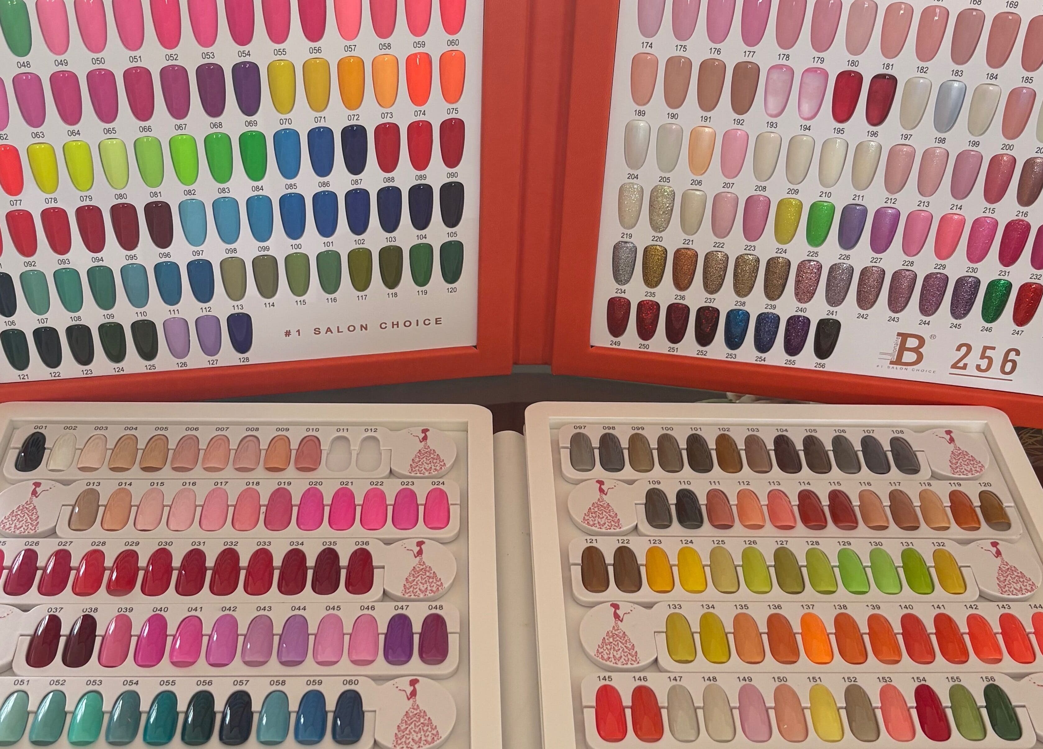 Colorful nail polish options at Hanh’s Nails in Murray Bridge, South Australia, AU showcase vibrant variety.