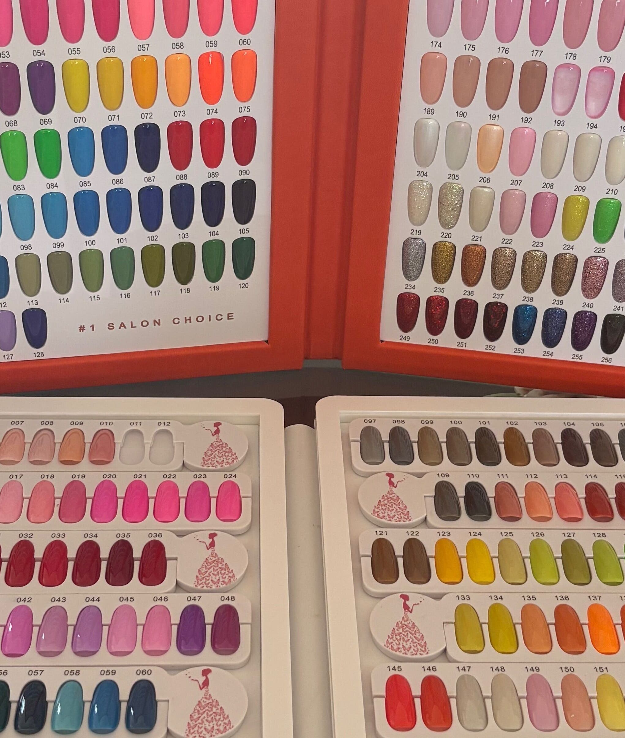 Colorful nail polish options at Hanh’s Nails in Murray Bridge, South Australia, AU showcase vibrant variety.