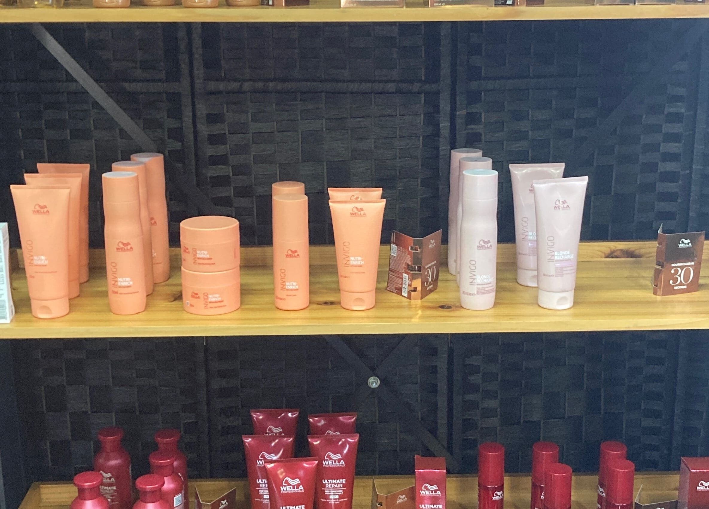 Invigo hair care products on display at MGP Salon, Nickol, Western Australia, AU.