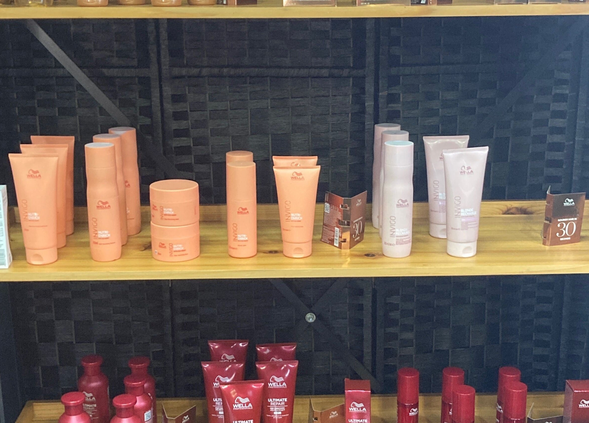 Invigo hair care products on display at MGP Salon, Nickol, Western Australia, AU.
