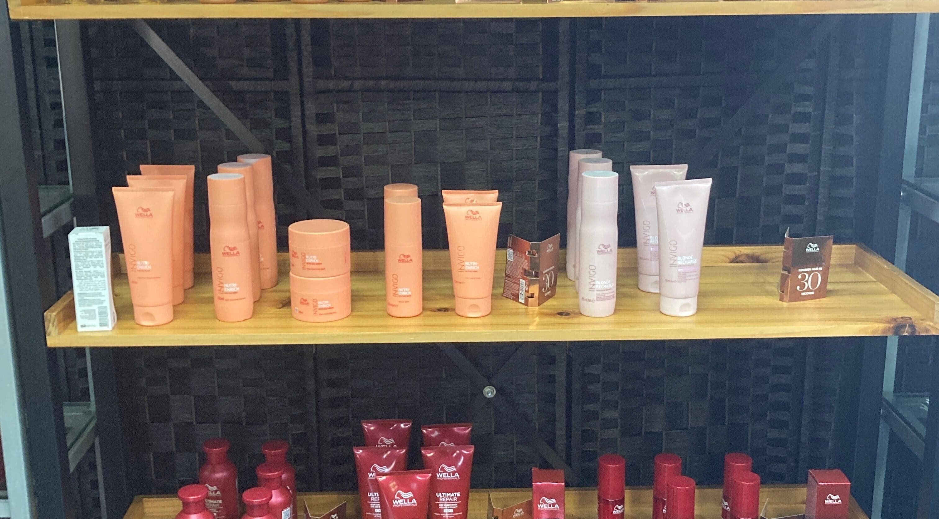 Invigo hair care products on display at MGP Salon, Nickol, Western Australia, AU.