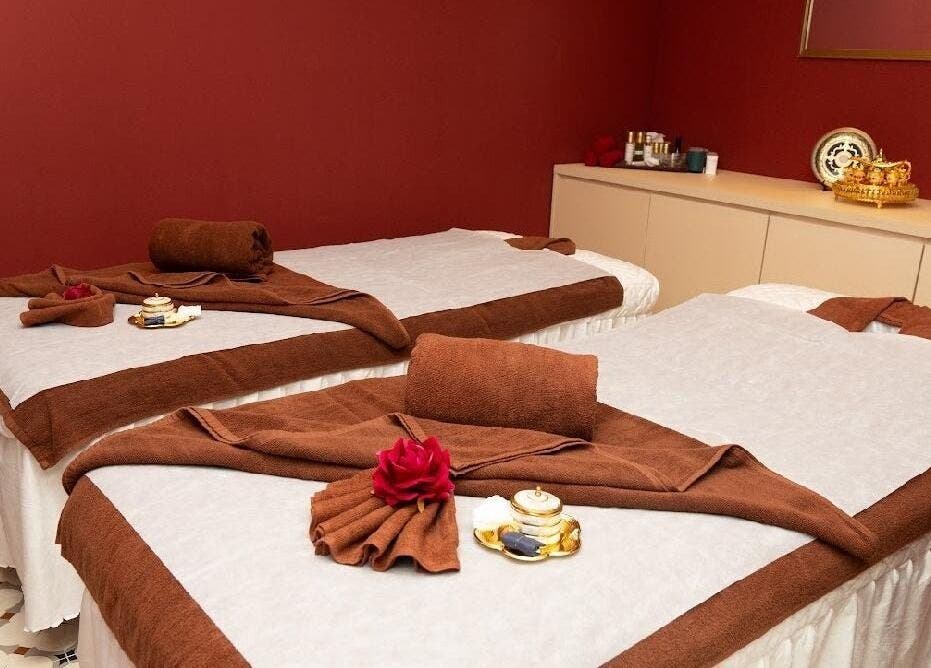 Luxury massage beds at Spa Jelita Malaysia, Kuala Lumpur, Wilayah Persekutuan Kuala Lumpur, MY for ultimate relaxation.