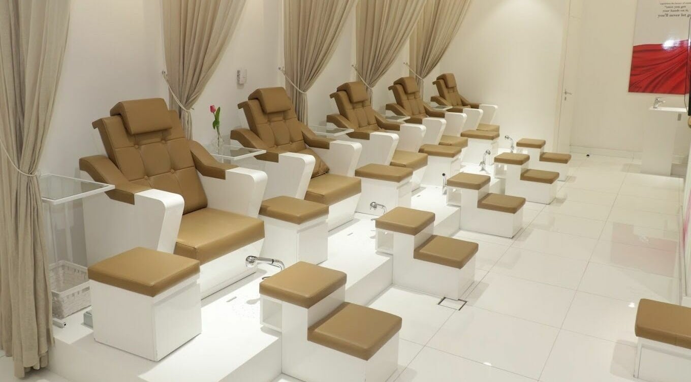 Comfortable pedicure chairs at Physiomins Beauty Lounge Al Forsan Branch, Abu Dhabi, Abu Dhabi, AE.