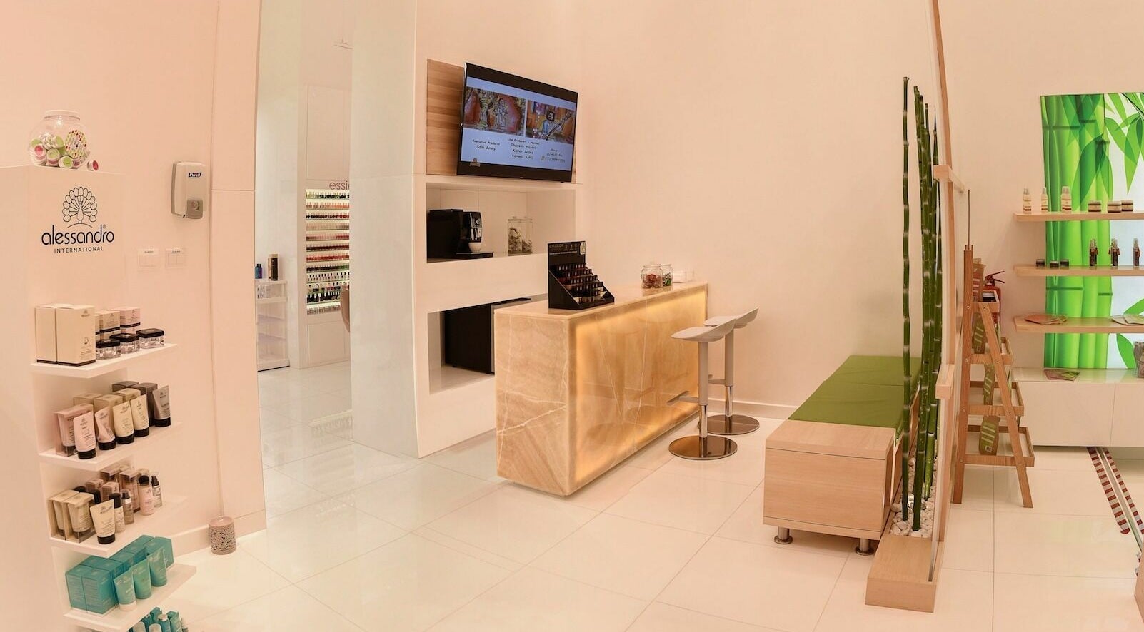 Modern and elegant interior of Physiomins Beauty Lounge Al Forsan Branch, Abu Dhabi, Abu Dhabi, AE.