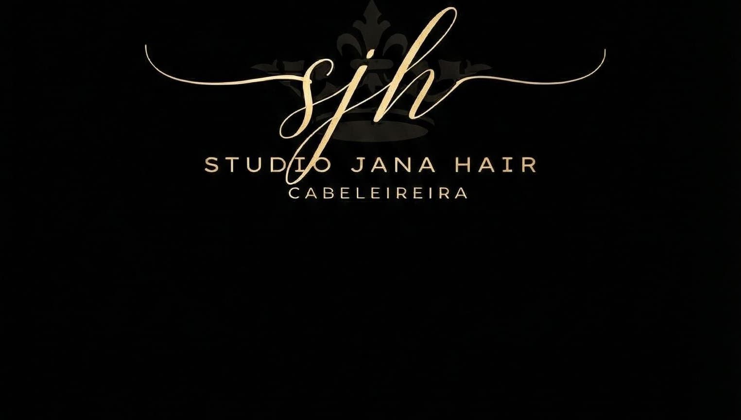 Logotipo do Jana Hair Studio em Pernambuco, BR, destacando sofisticação em cuidados capilares.