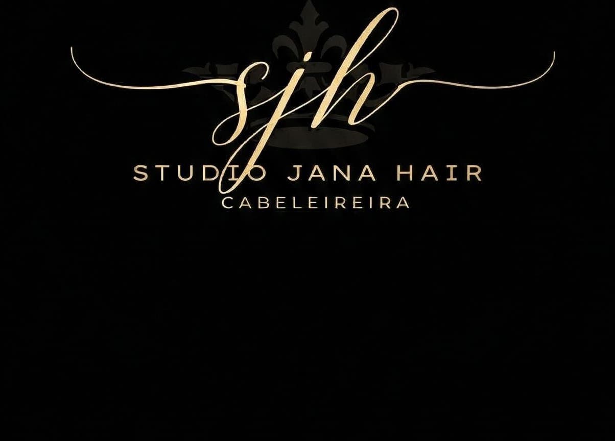 Logo elegante do Jana Hair Studio em Pernambuco, Pernambuco, BR, destaca-se com brilho sofisticado e design moderno.