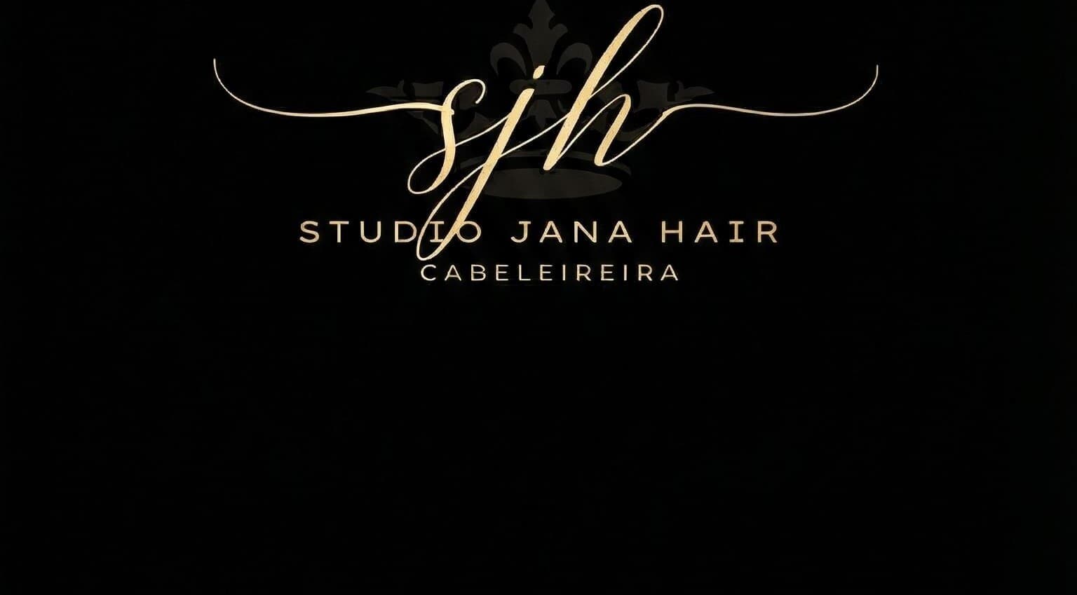 Logo elegante do Jana Hair Studio em Pernambuco, Pernambuco, BR, destaca-se com brilho sofisticado e design moderno.