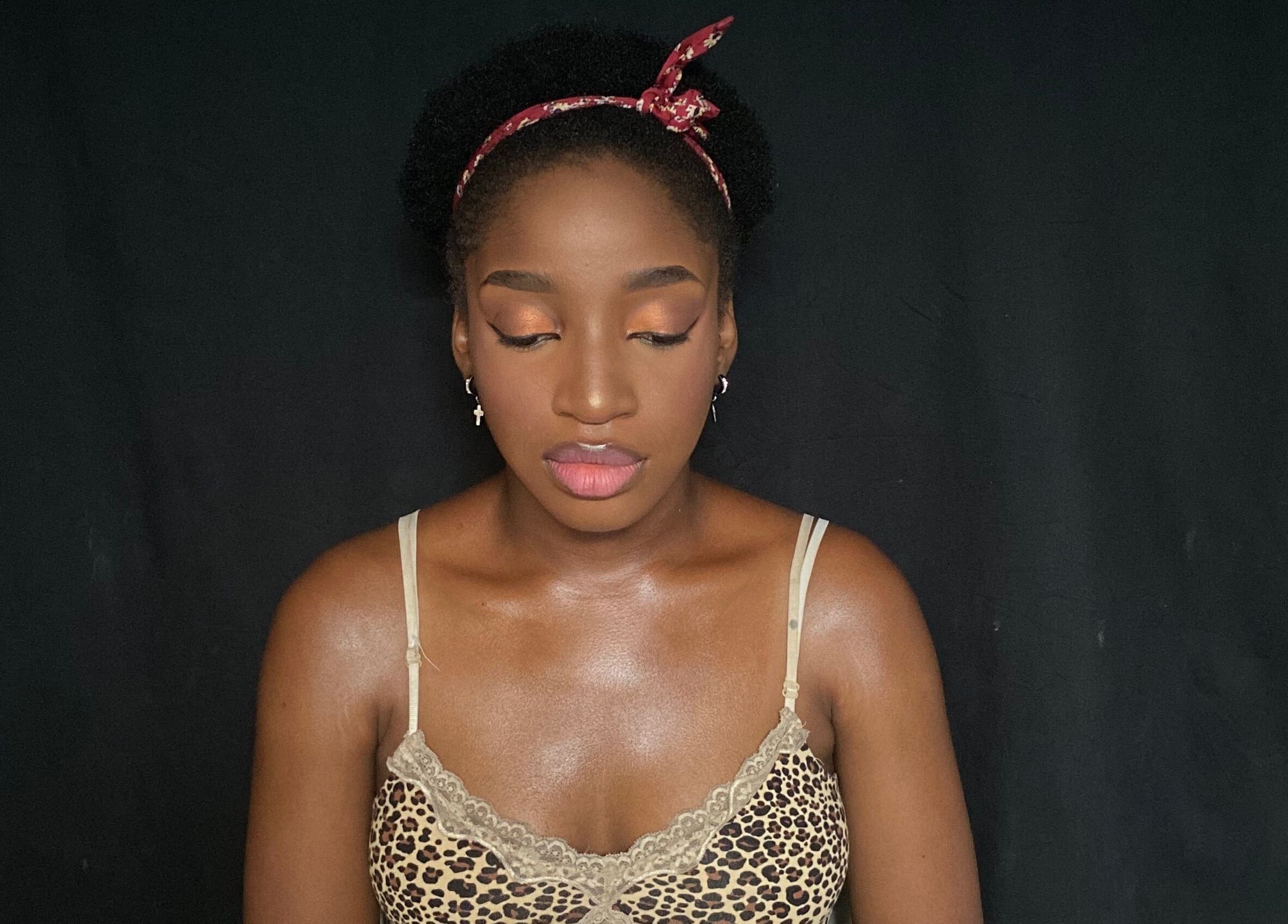 A serene woman with flawless makeup at Beatsbyzara, Lagos, Lagos, NG.