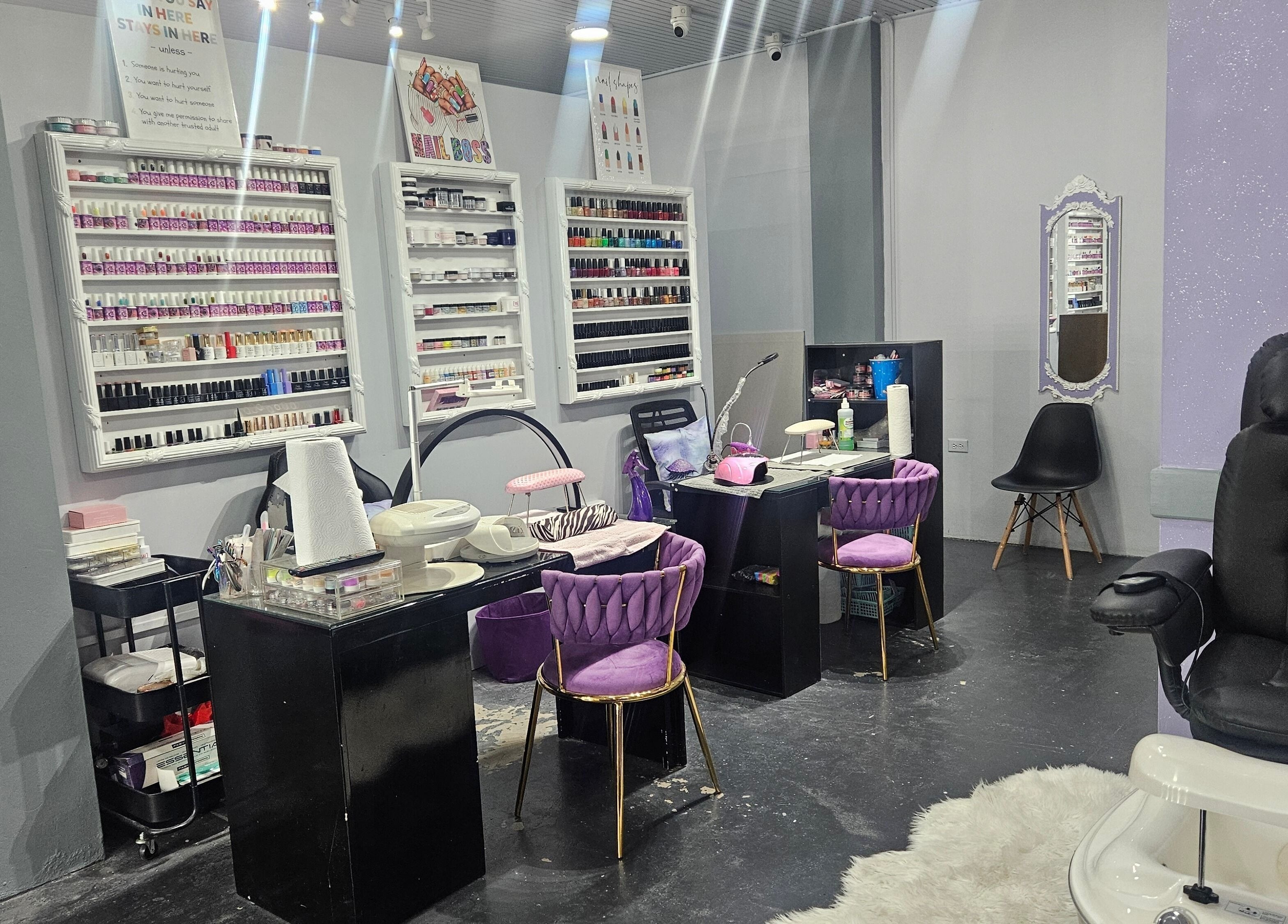 Purple Lily Beauty Esthetics Ltd nail salon interior in Saint Augustine, Tunapuna/piarco Regional Corporation, TT.