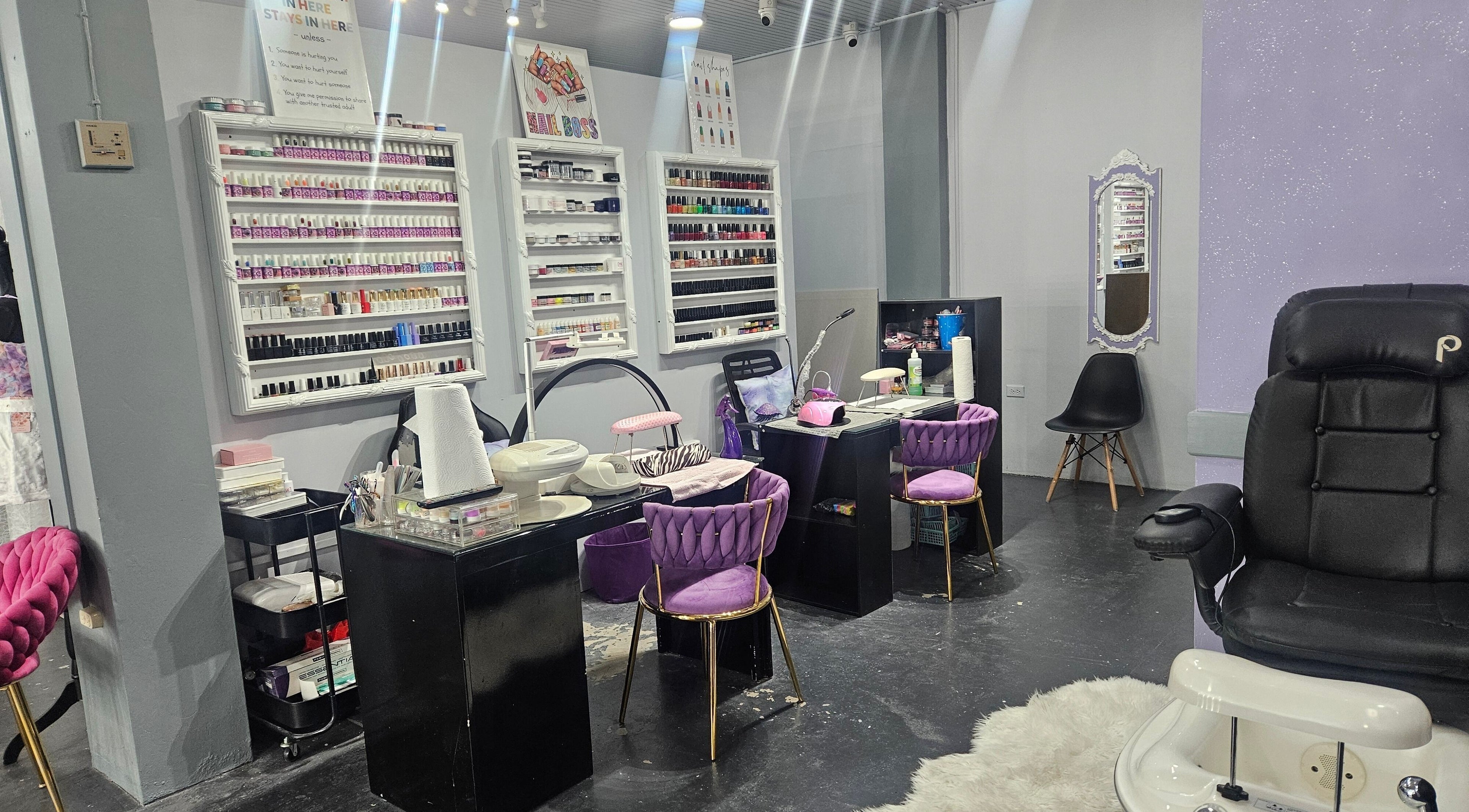 Purple Lily Beauty Esthetics Ltd nail salon interior in Saint Augustine, Tunapuna/piarco Regional Corporation, TT.