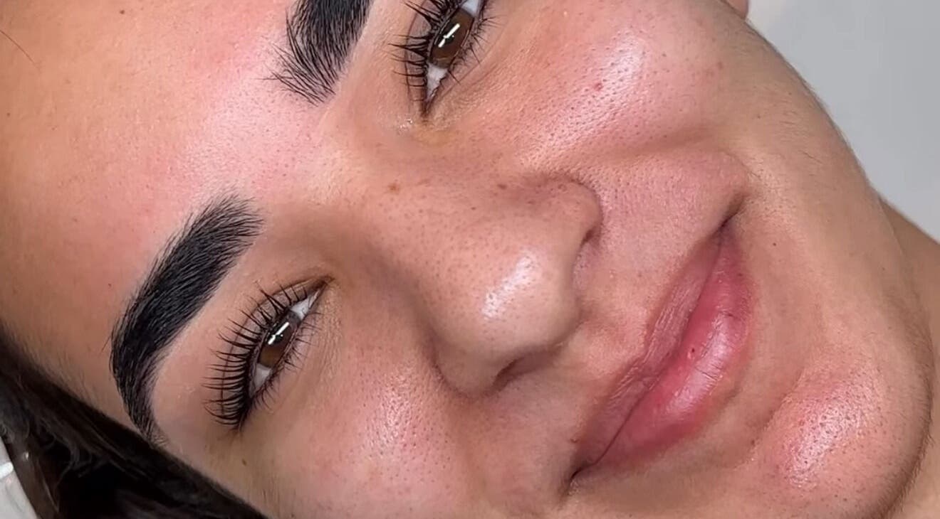 Close-up of radiant skin with defined lashes at sculptedbylilyjade, Melbourne, Victoria, AU.