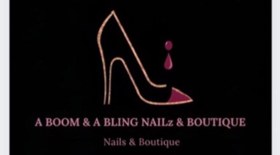Logo for A Boom & A Bling Nailz & Boutique in Atlanta, Georgia, US, showcasing elegance and style.