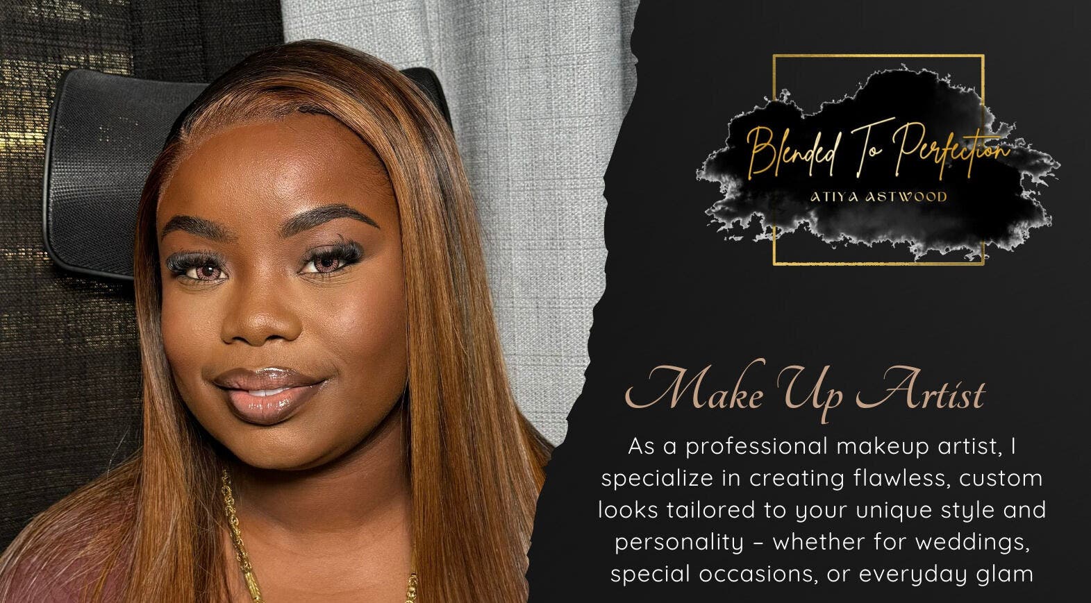 Make-up artiest bij Blended To Perfection in Paramaribo, Paramaribo District, SR, toont haar creativiteit.