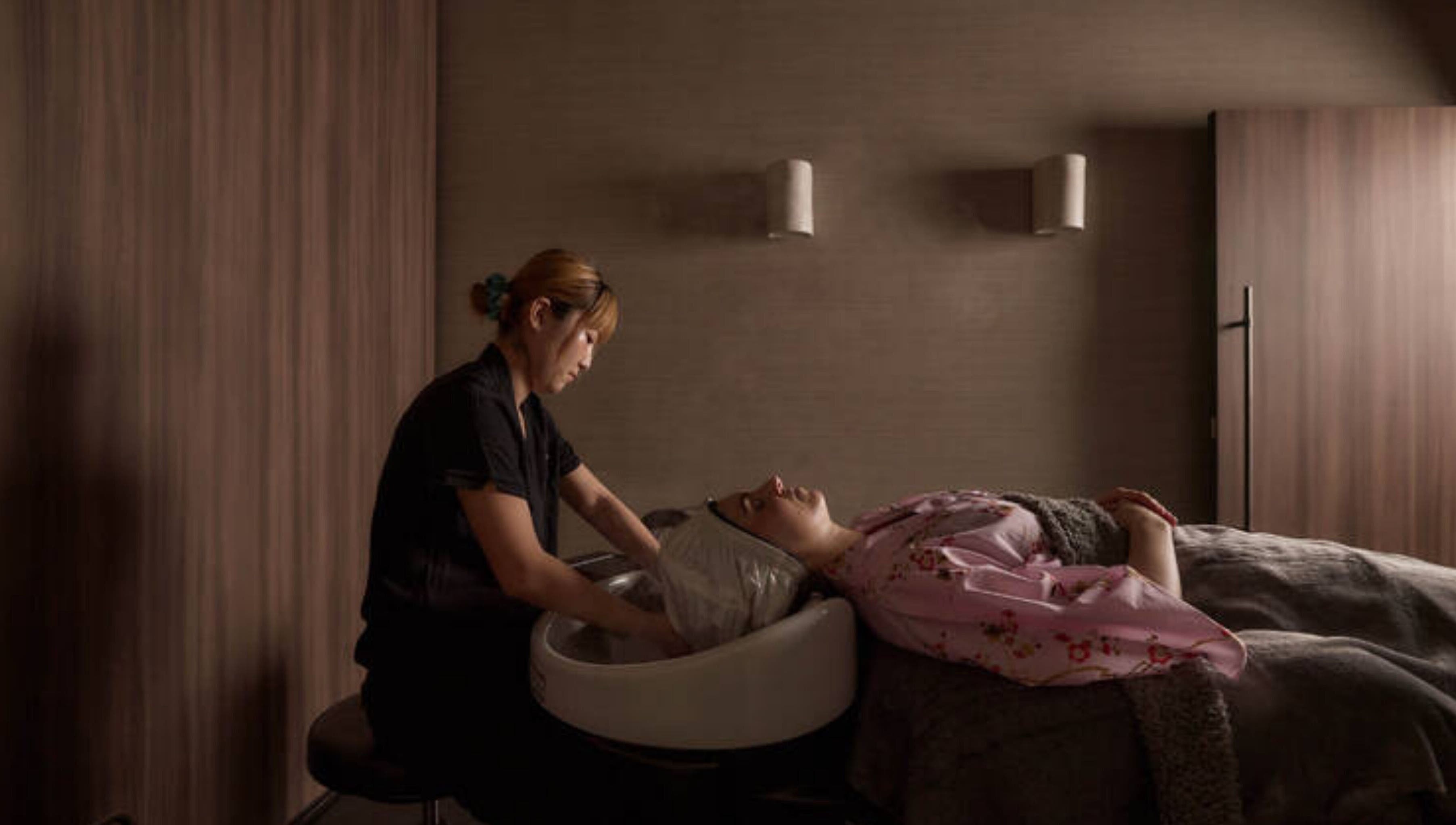 Relaxing headspa treatment at Tokyo Headspa, St Leonards, New South Wales, AU.