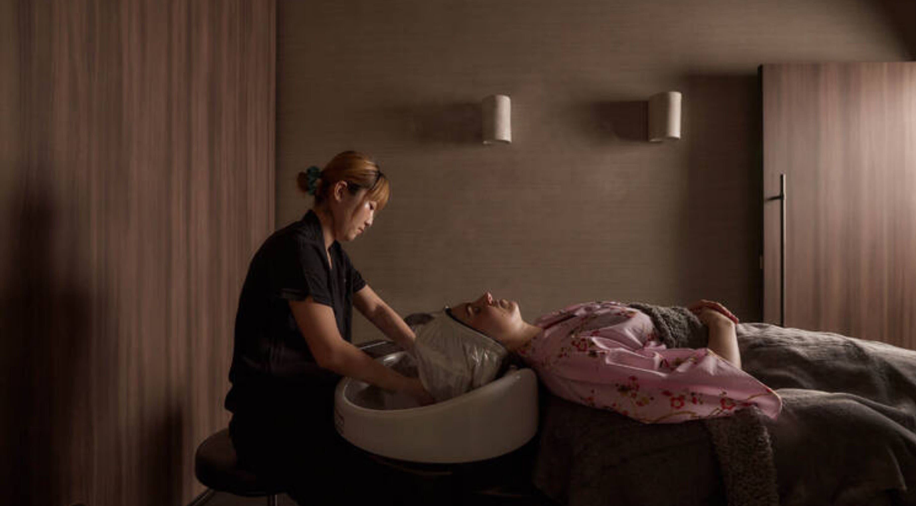 Relaxing headspa treatment at Tokyo Headspa, St Leonards, New South Wales, AU.