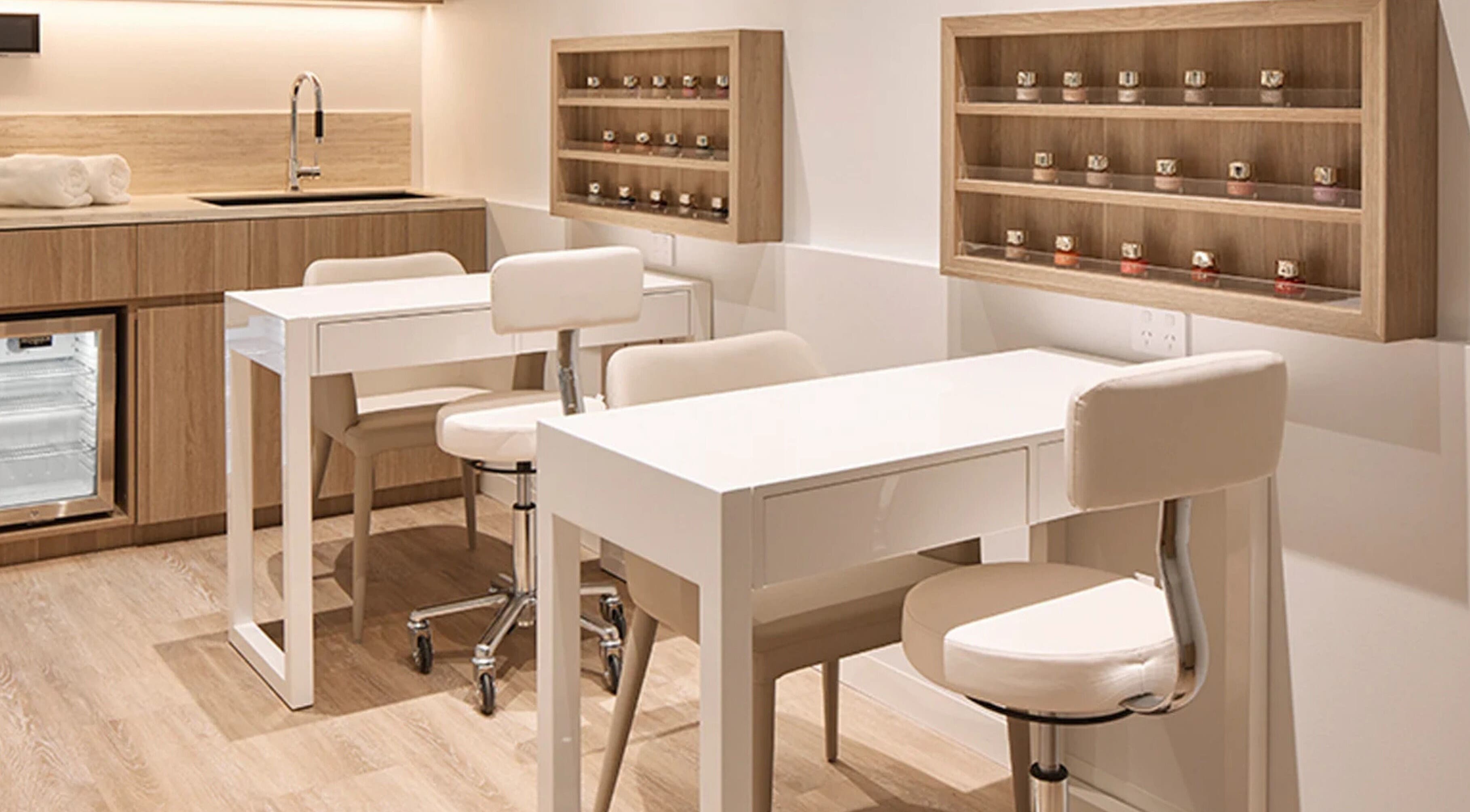 Elegant manicure setup at Salon Lane - St Leonards, St Leonards, New South Wales, AU with stylish decor.