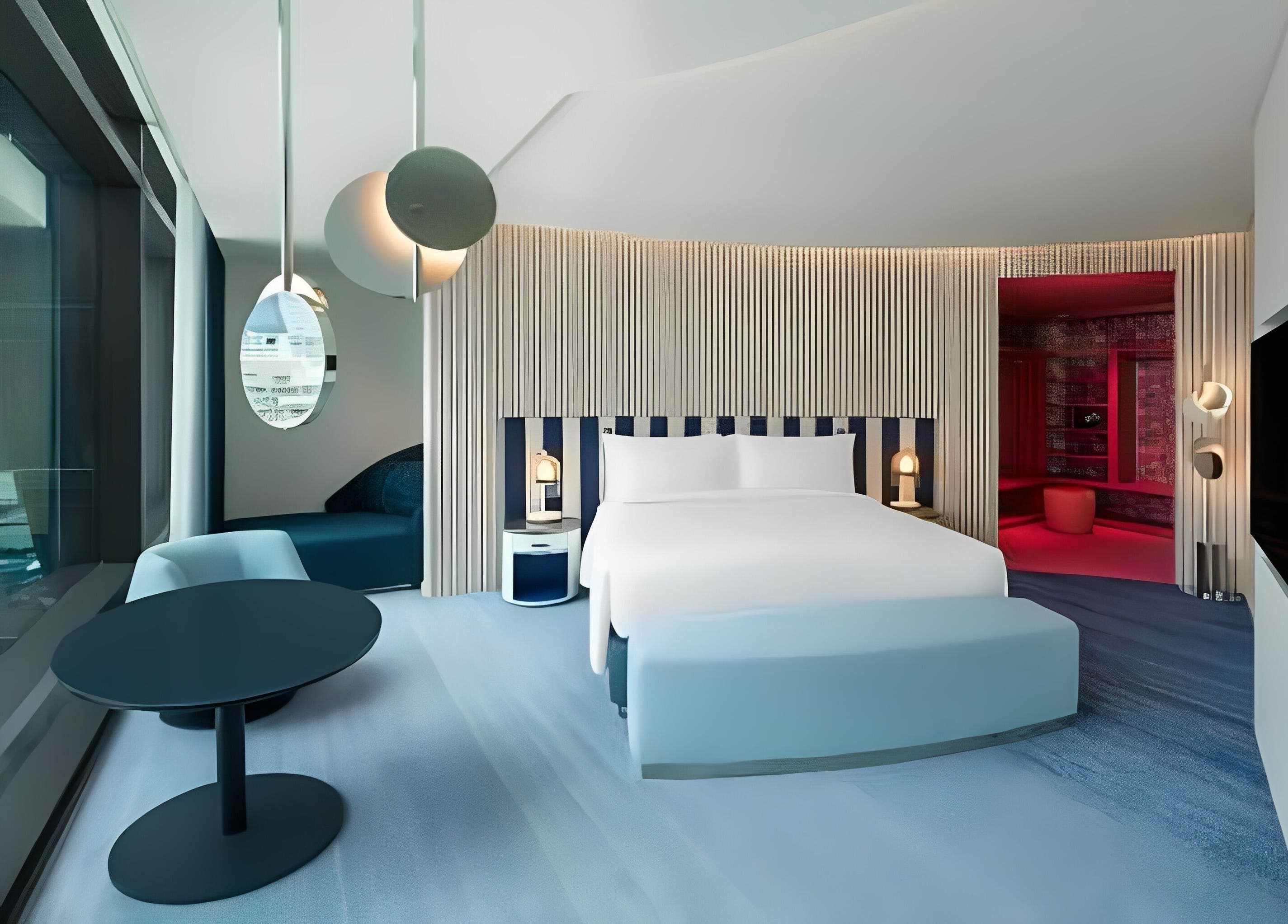 Luxurious room in In-Room - W Hotel, Sydney, New South Wales, AU with a large bed and modern decor.