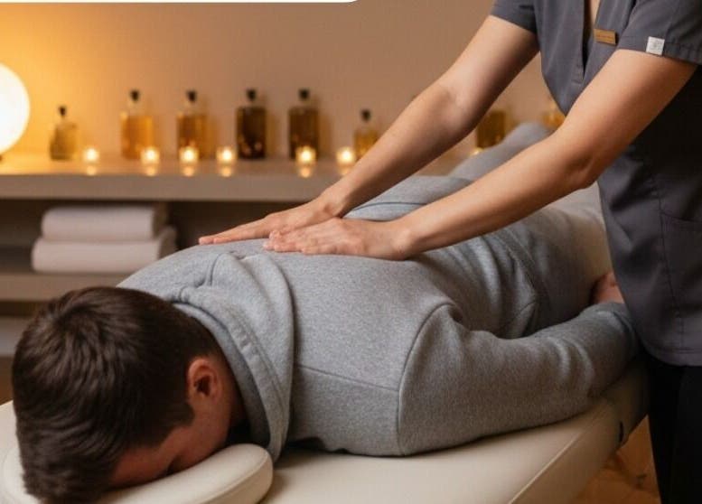 Relaxing massage session at Benaka Spa, Bengaluru, Karnataka, IN with soothing ambiance and expert therapist.