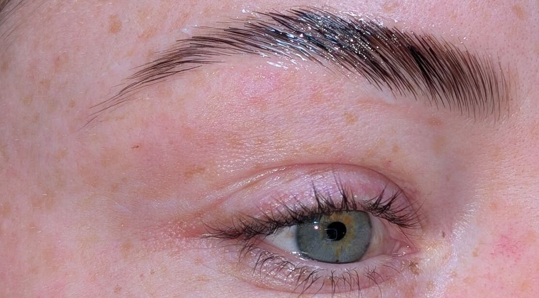 Close-up of perfectly shaped eyebrow from ThoseBrows, Whitecraig, Scotland, GB.