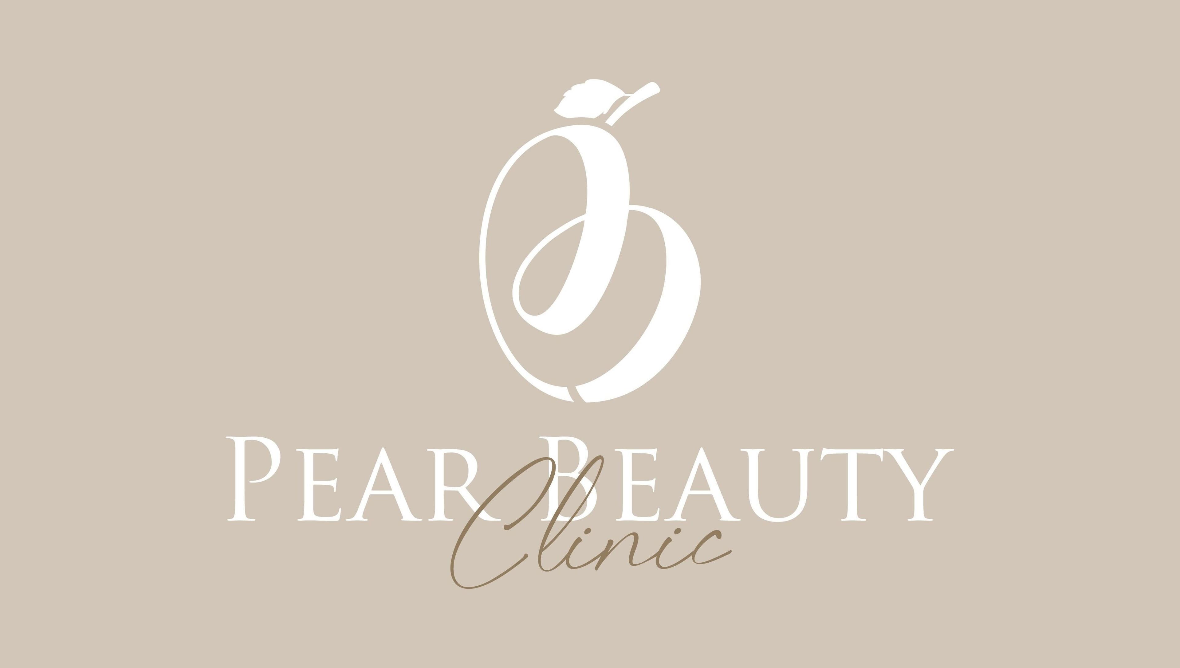 Elegant logo van Pear Beauty Clinic, Paramaribo, Paramaribo, SR, op een neutrale achtergrond.