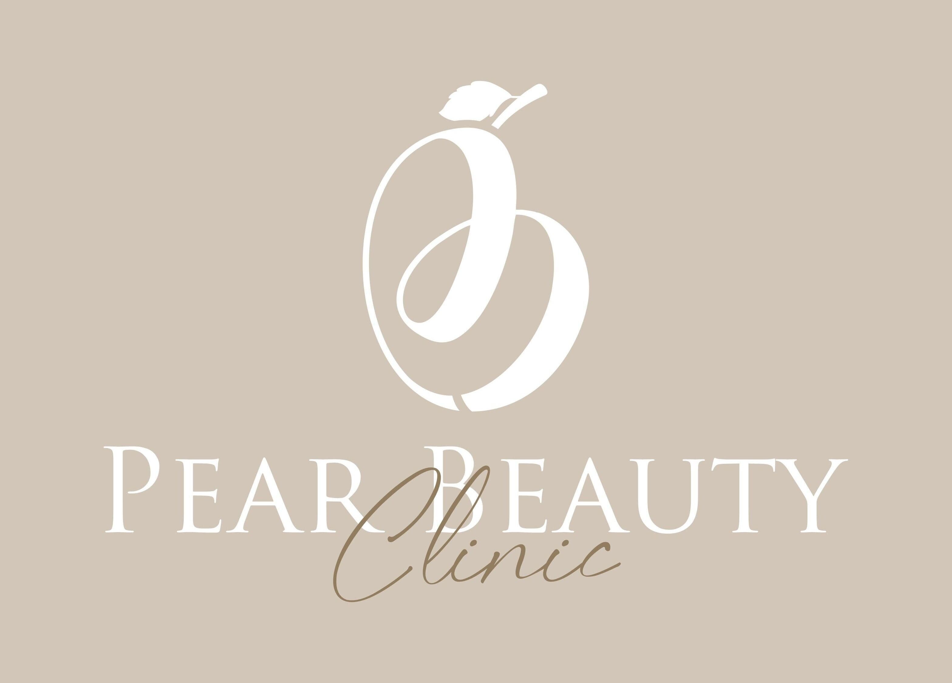 Elegant logo van Pear Beauty Clinic, Paramaribo, Paramaribo, SR, op een neutrale achtergrond.