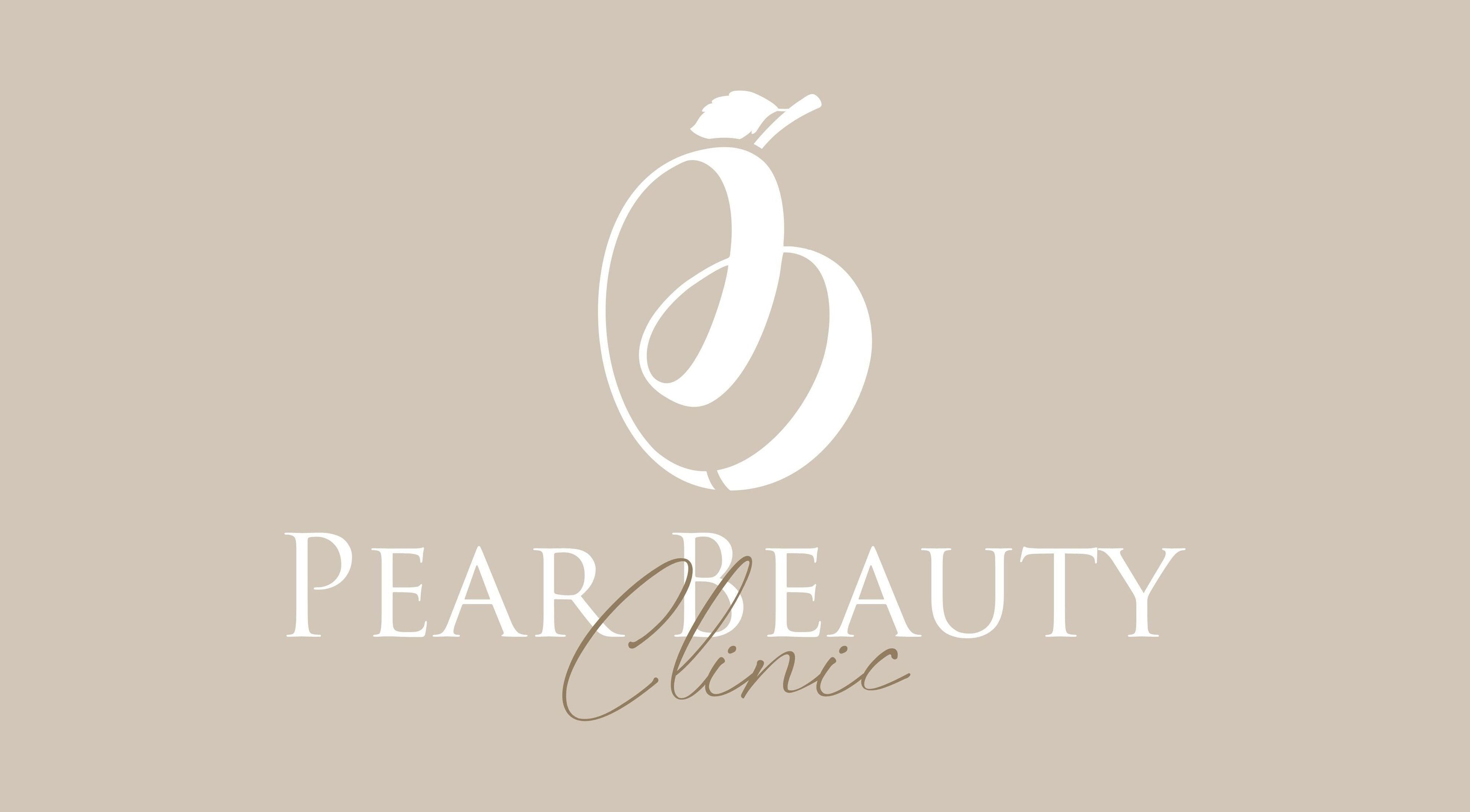 Elegant logo van Pear Beauty Clinic, Paramaribo, Paramaribo, SR, op een neutrale achtergrond.