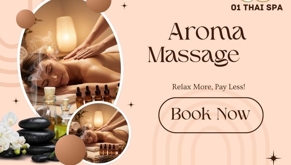 Aroma massage advertisement for O1 Thai Spa in Bengaluru, Karnataka, IN.