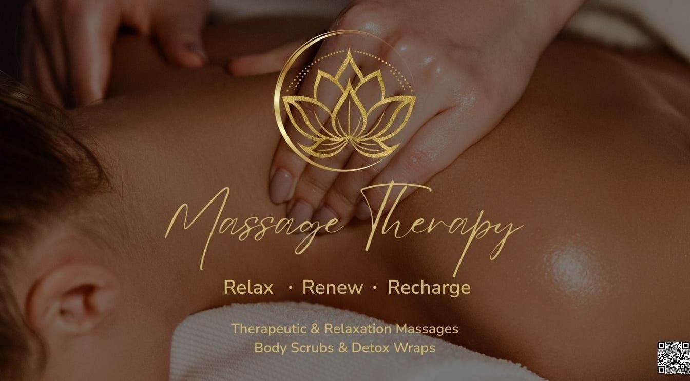 Massage therapy by Maria in London, England, GB promotes relaxation with soothing hands on a client's back.