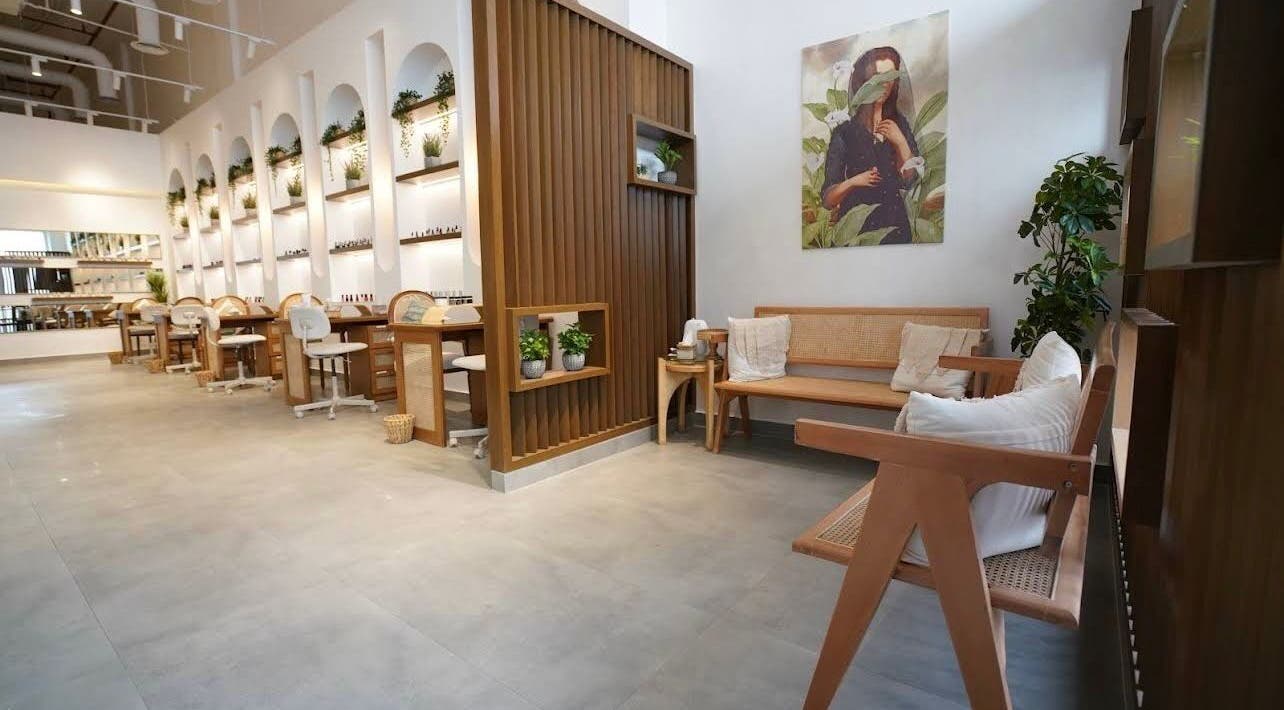 Chic interiors of Nails Glow- Al Ghadeer in Riyadh, Riyadh Province, SA, showcasing elegant nail stations and decor.