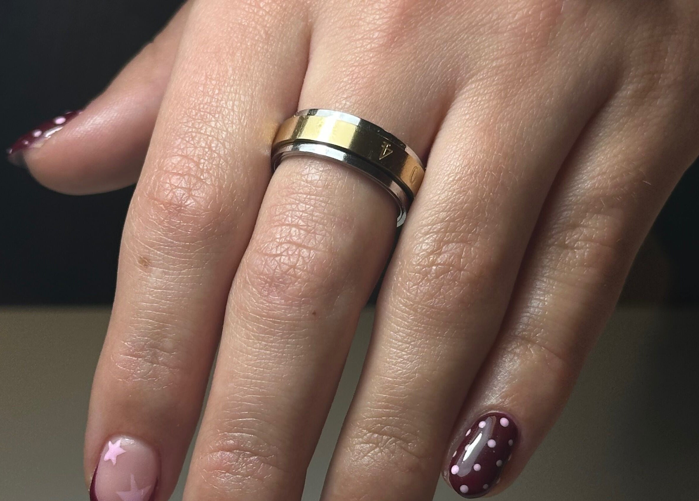 Elegant manicure with ring at Beauty Box Spa, Bracknell, England, GB.