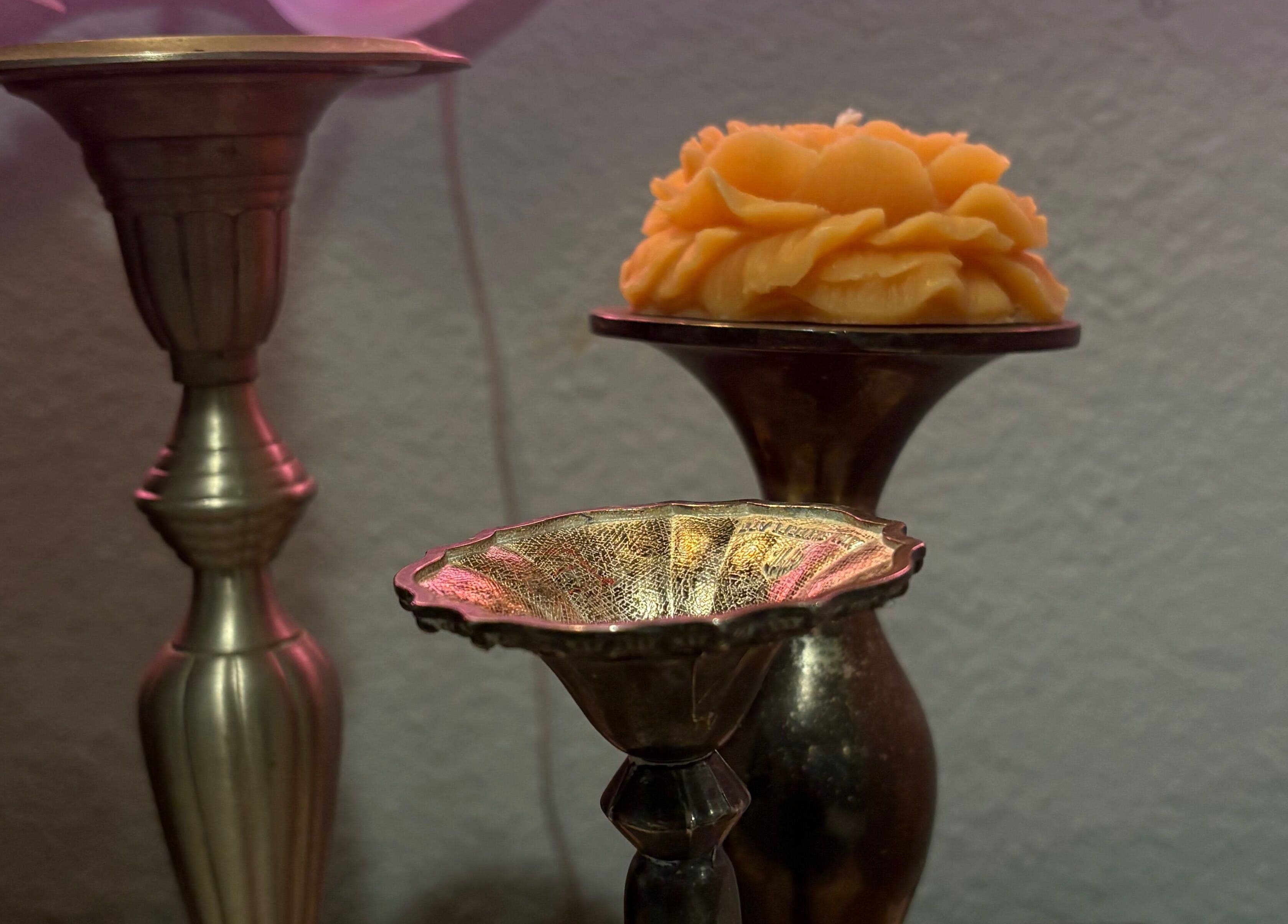 Elegant candle holders at Glow Connection, providing warmth in Loomis, California, US.