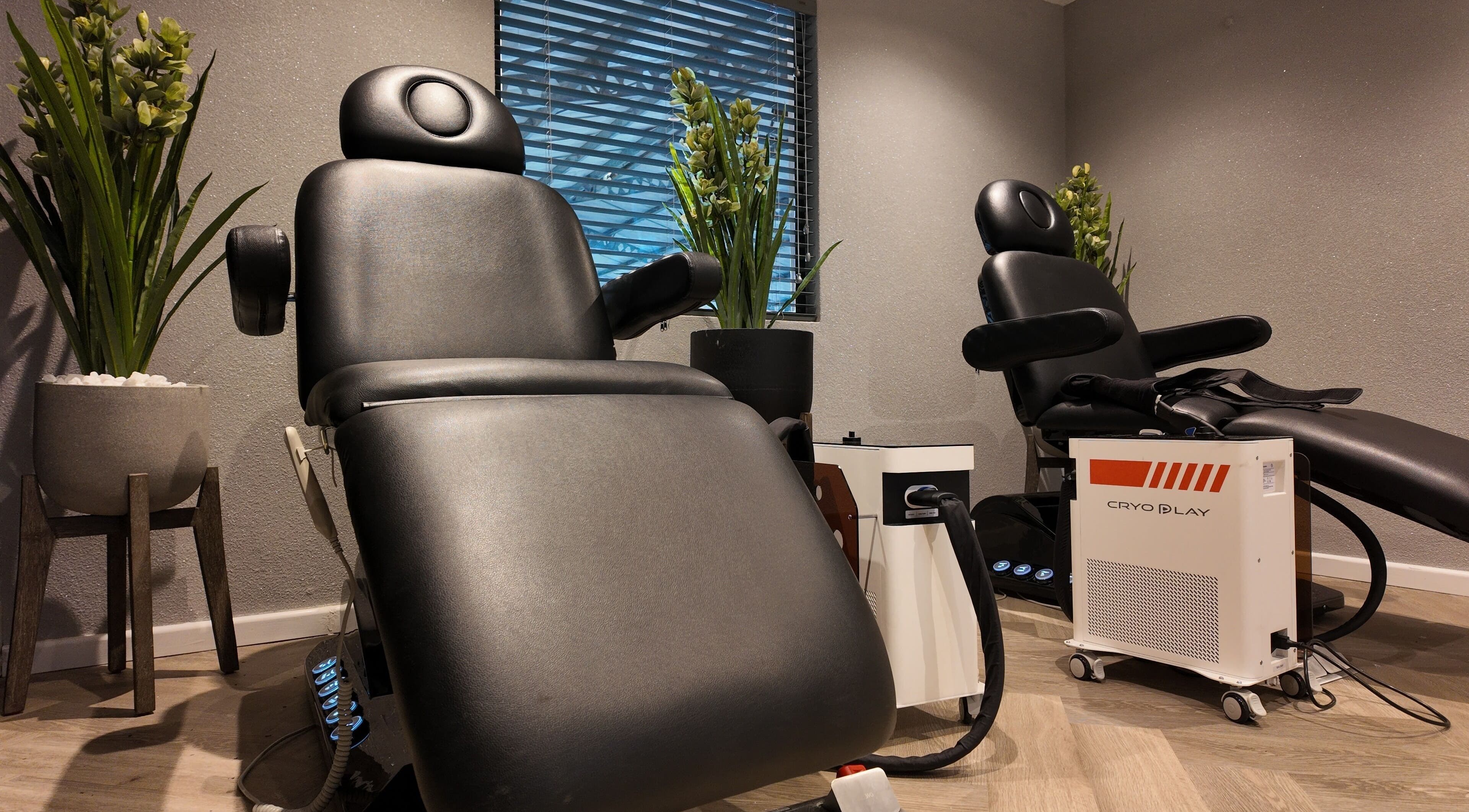 Relaxing cryotherapy chairs at Play Recovery Centre, Mount Edgecombe, Kwazulu-natal, ZA offering wellness treatments.