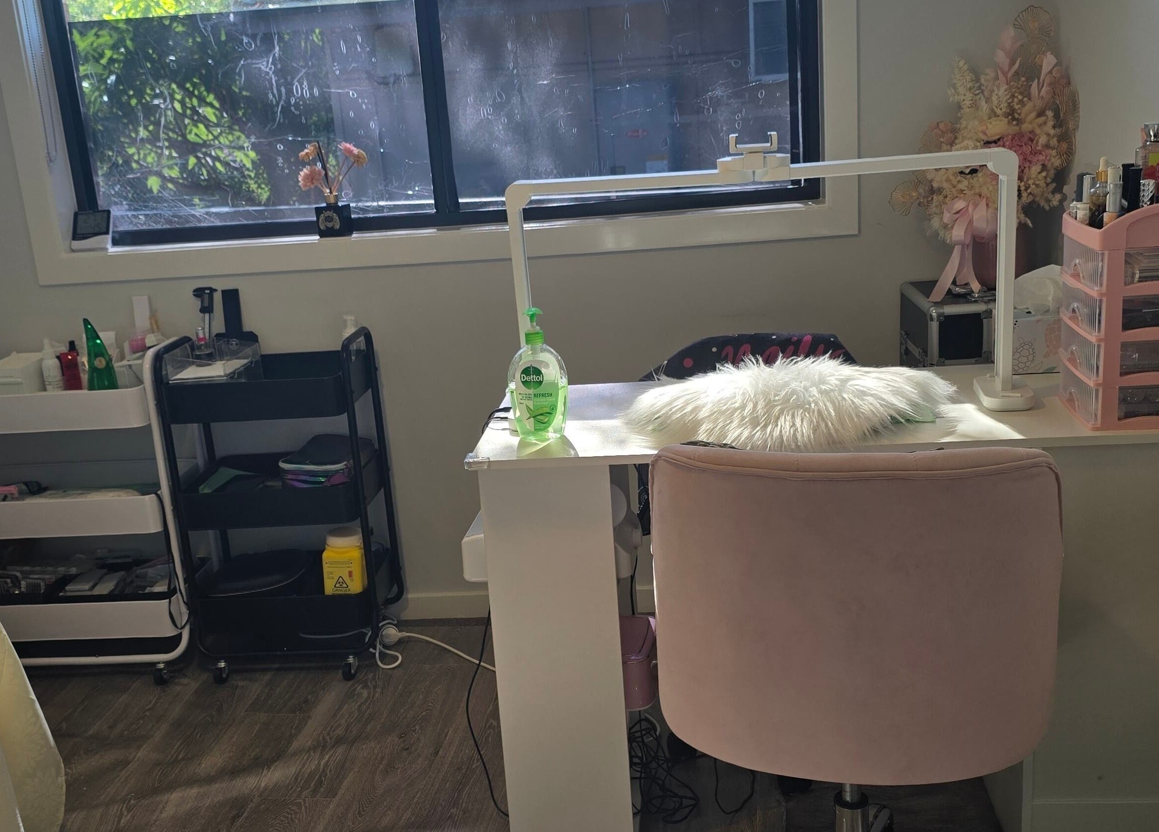 JLBeauty salon's tranquil beauty setup with supplies, Wentworthville, New South Wales, AU.