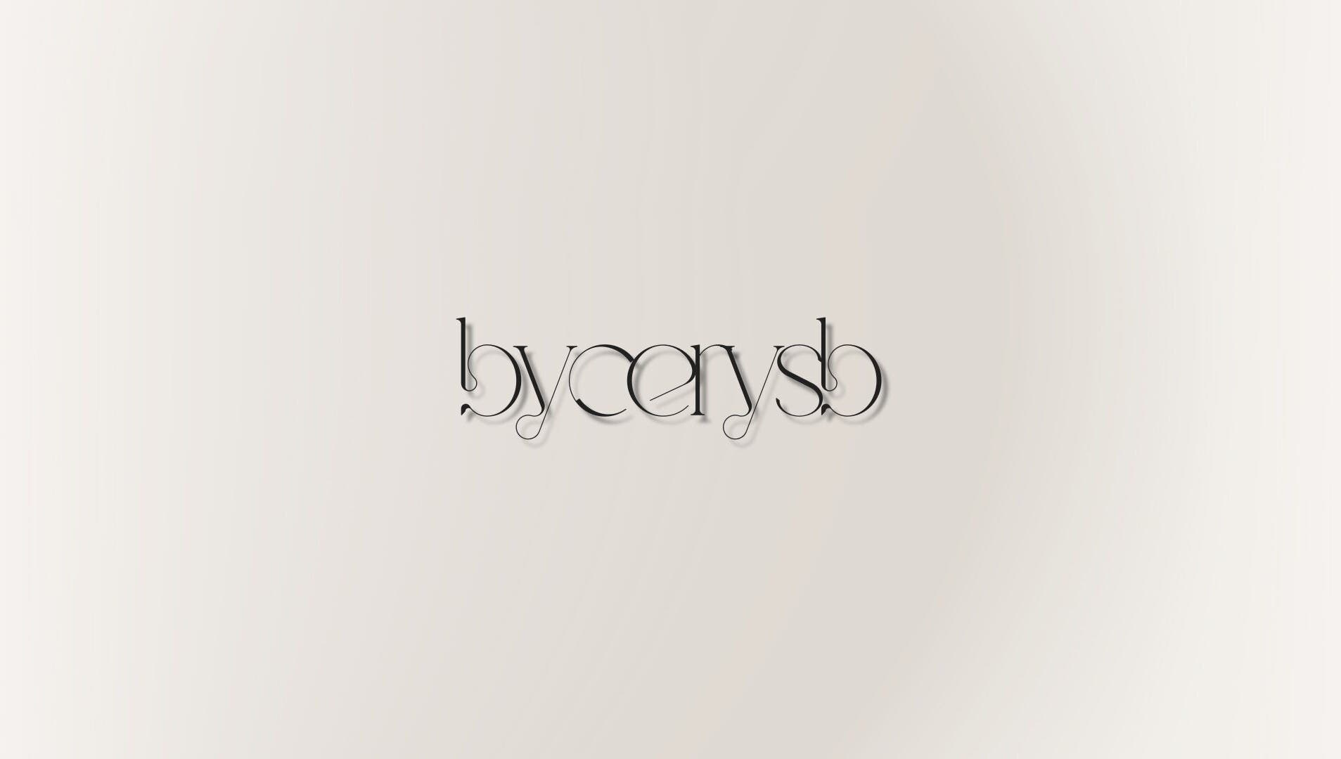 Elegant ByCerysB logo against a neutral backdrop in Cambridge, England, GB.