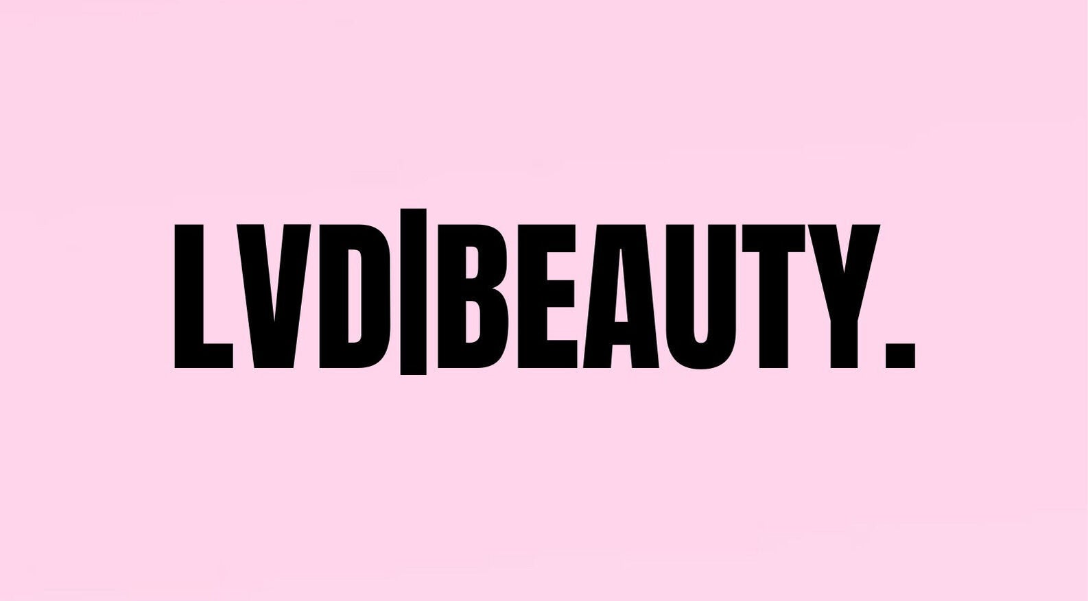 LVD|BEAUTY logo against a pink background, Kettering, England, GB.