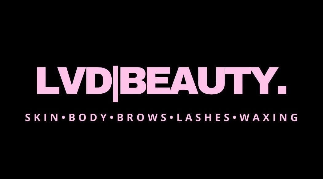 LVD|BEAUTY logo in pink text on black background, Kettering, England, GB.